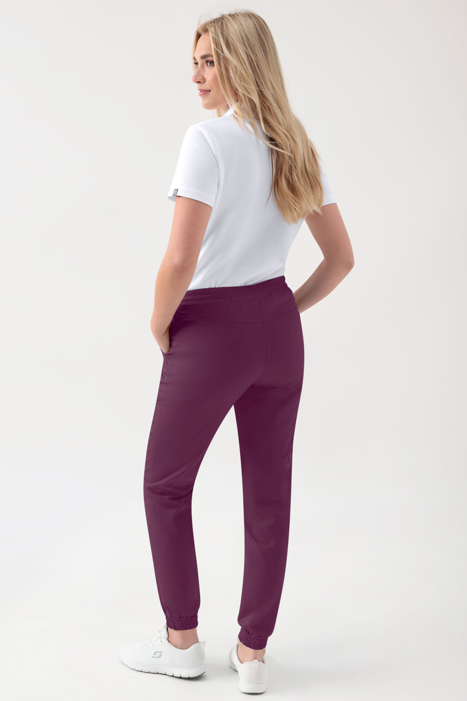 GREEN Stretch Hose Damen - Jogpants Style pflaume