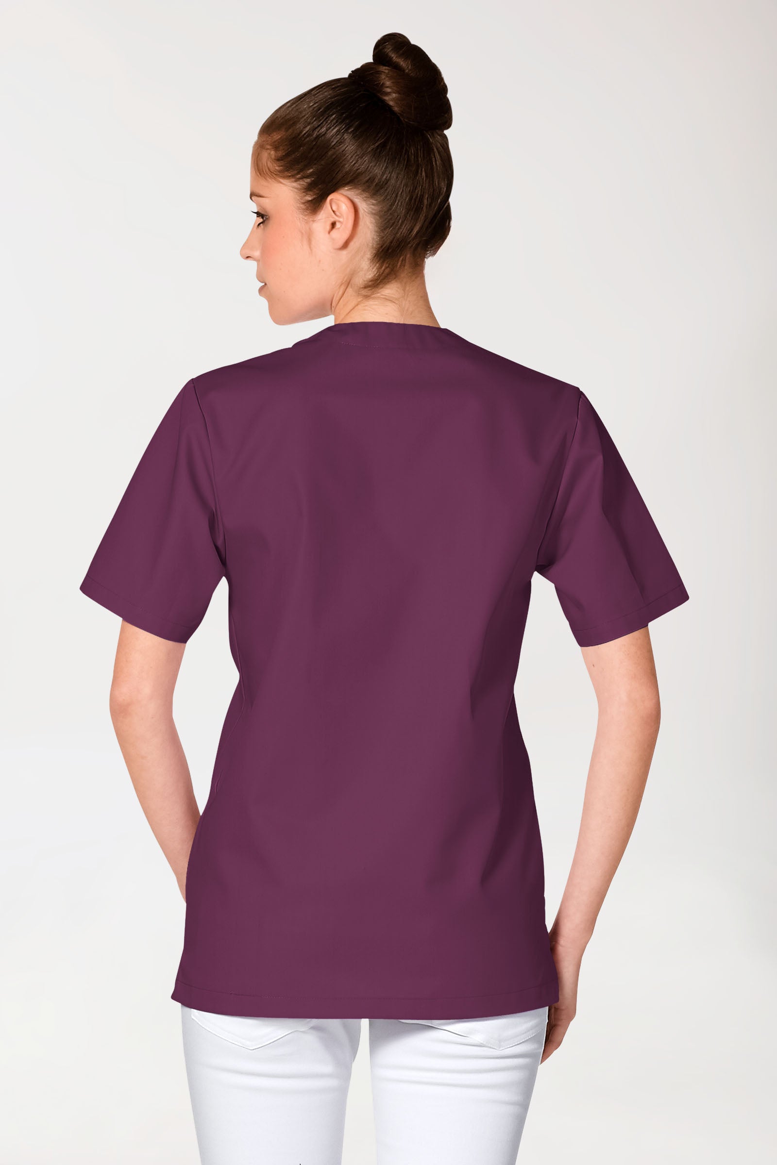 JUST STRONG Schlupfkasack Unisex - V-Ausschnitt pflaume