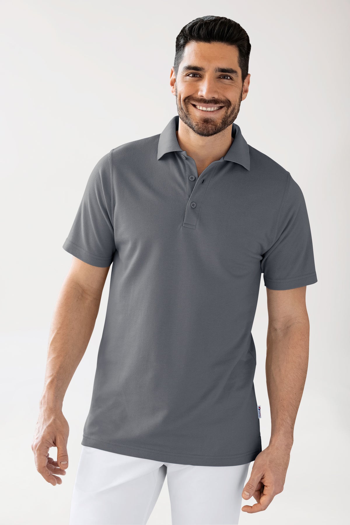 CORE Shirt Unisex - Polokragen steingrau