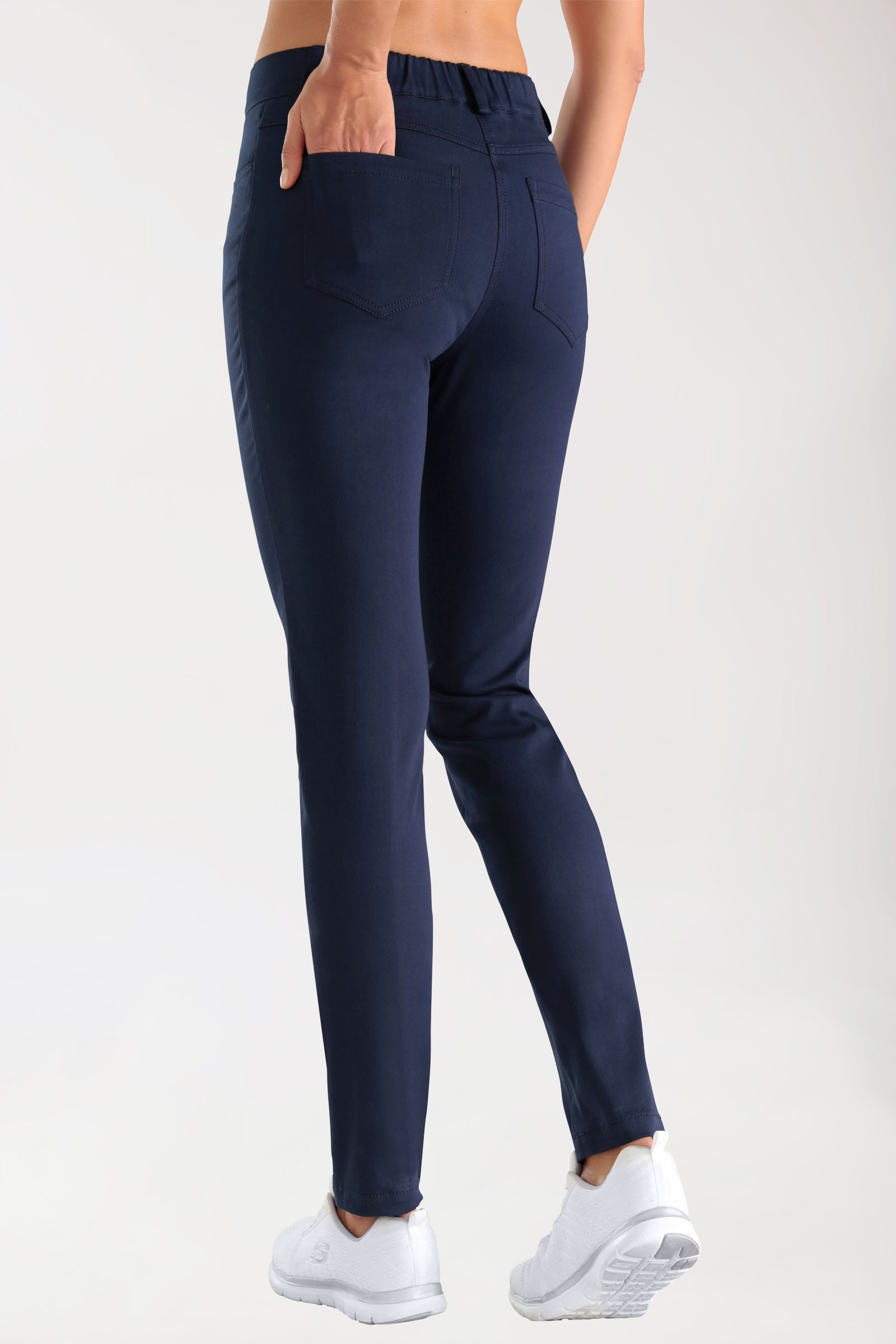 COMFY FLEX 5-Pocket Hose Damen - schlankes Bein navy
