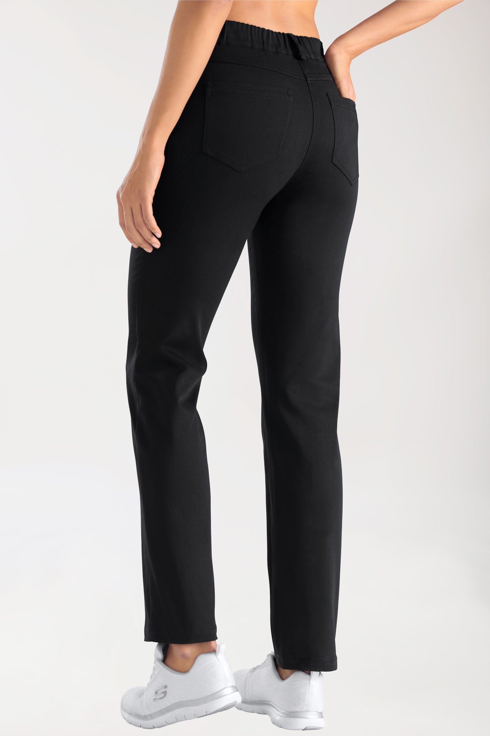 COMFY FLEX 5-Pocket Hose Damen - gerades Bein schwarz