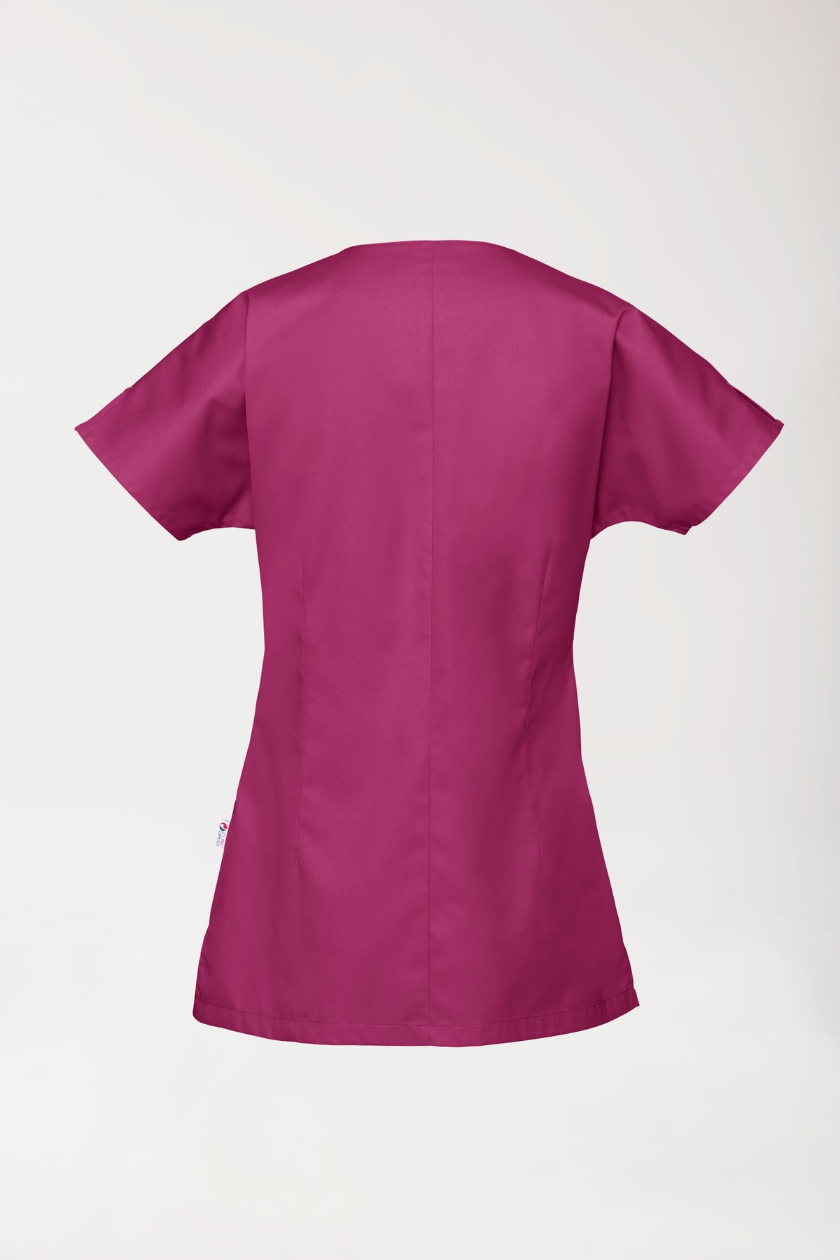 Beauty Kasack Damen - asymmetrische Druckknopfleiste berry