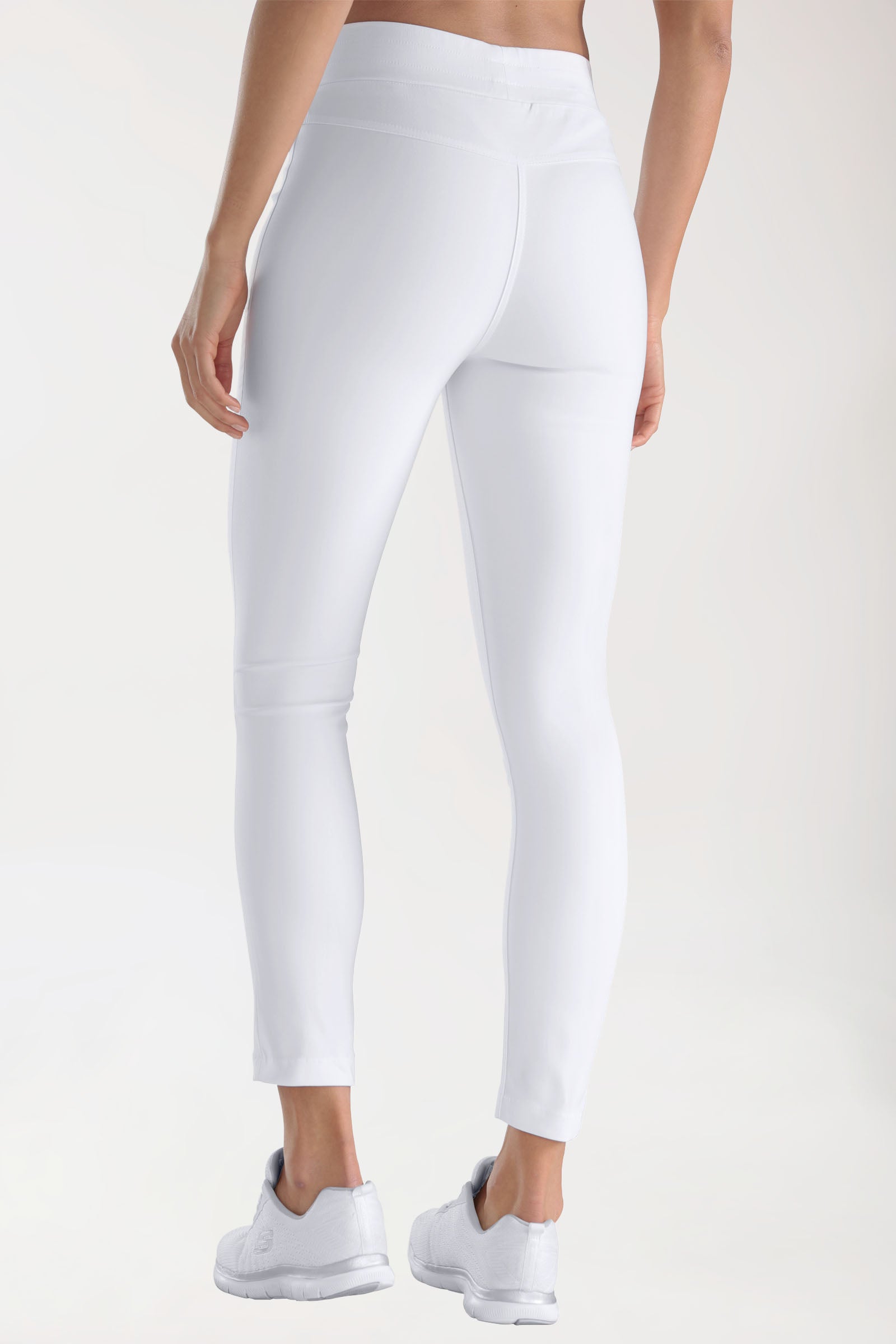 Comfort Stretch Hose Damen - Leggings 7/8 Länge weiß