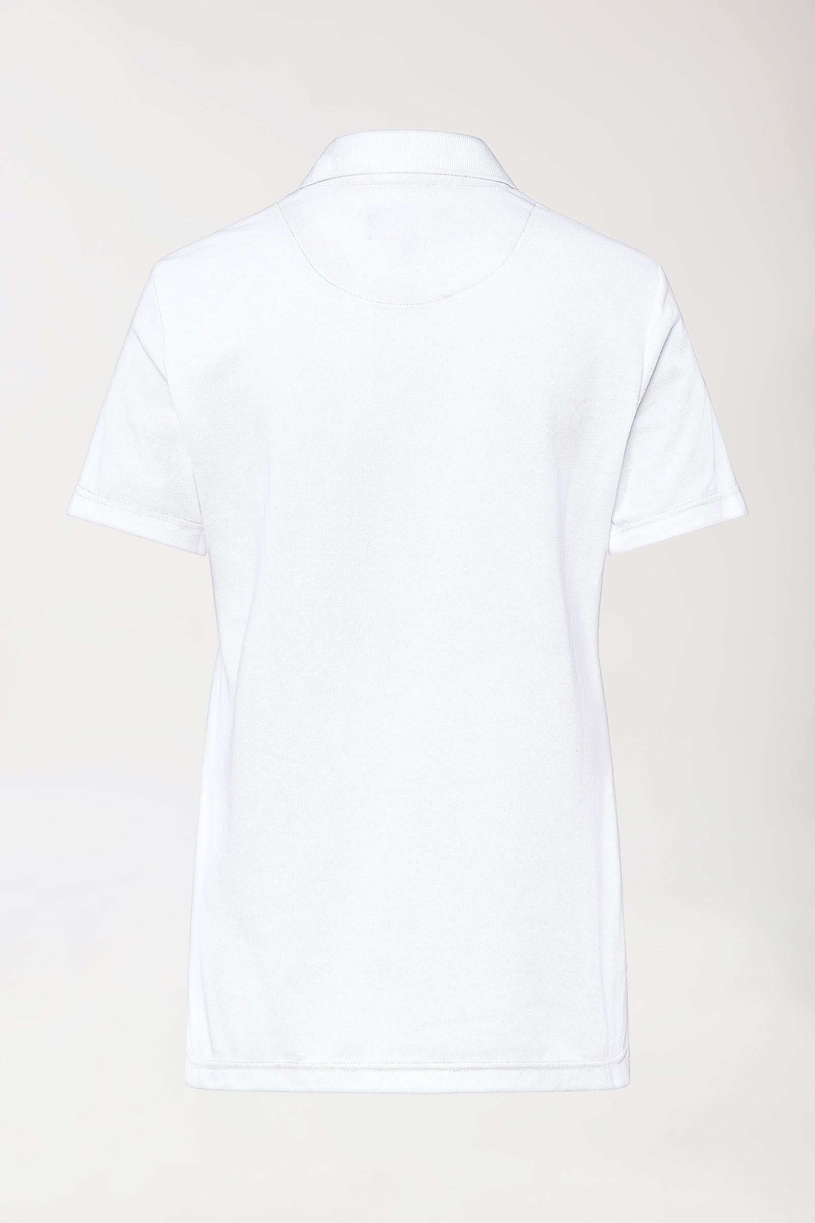 CORE Shirt Damen - Polokragen weiß