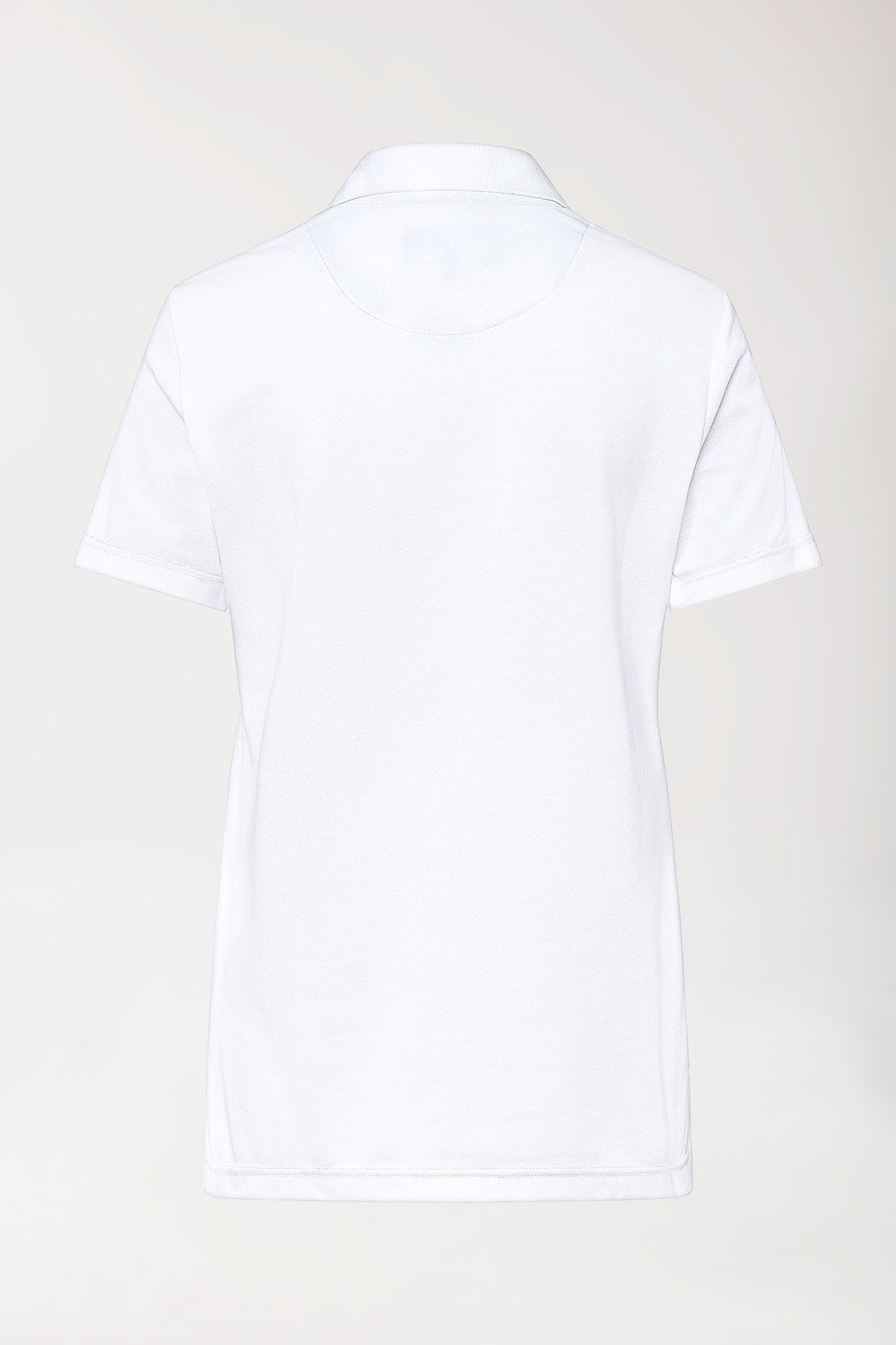 CORE Shirt Damen - Polokragen weiß
