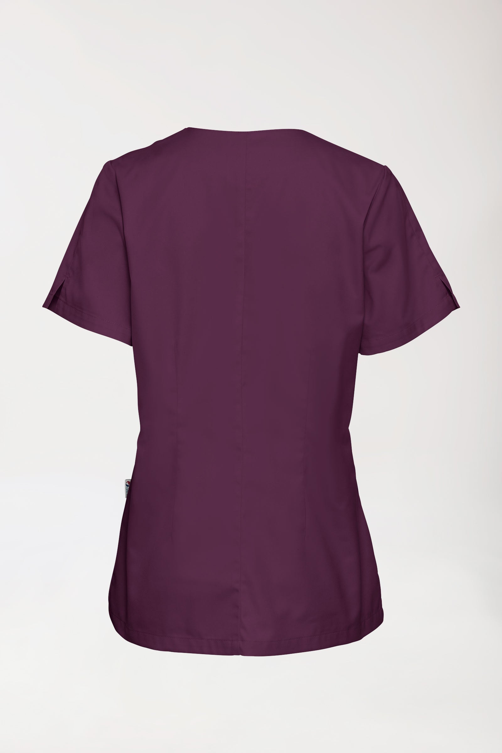 CORE Schlupfkasack Damen curved fit - mit Druckknöpfen pflaume