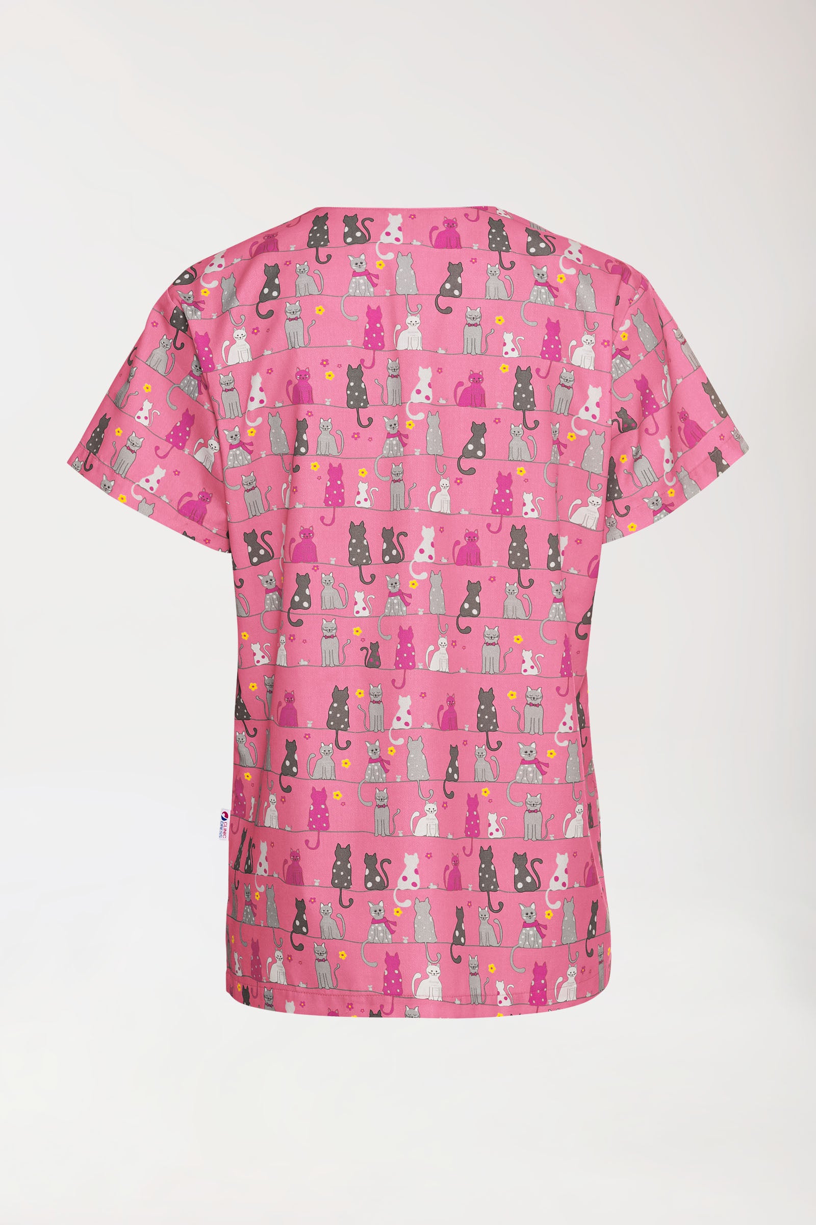 Leichter Schlupfkasack Damen - Alloverprint rosy pink/grau