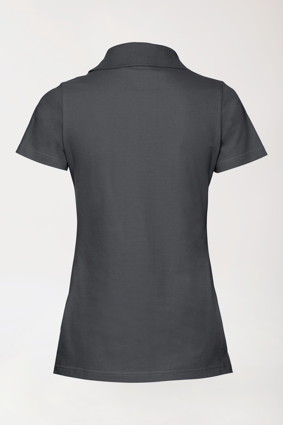 Stretch Shirt Damen - Polokragen erzgrau