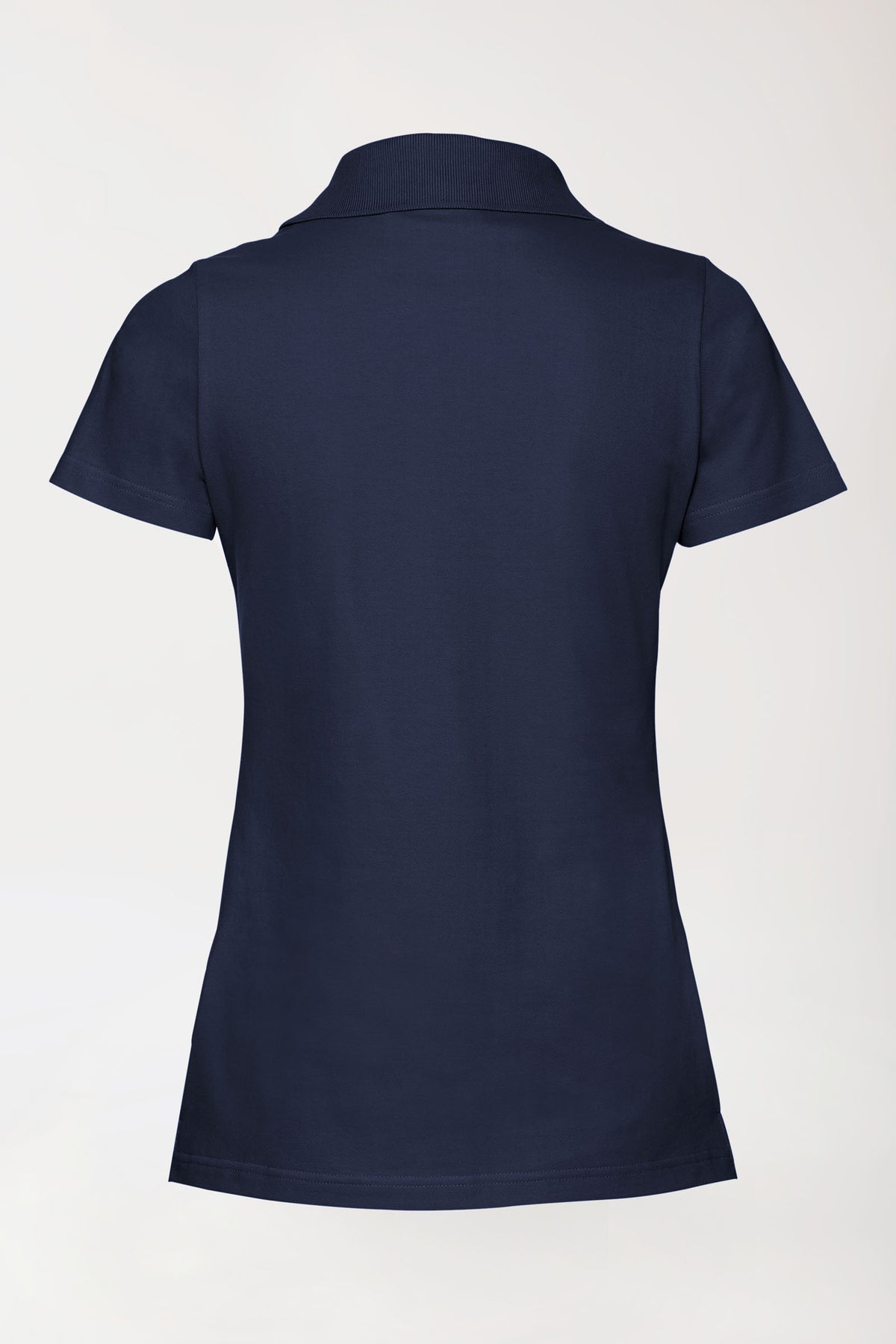Stretch Shirt Damen - Polokragen navy, Rückansicht