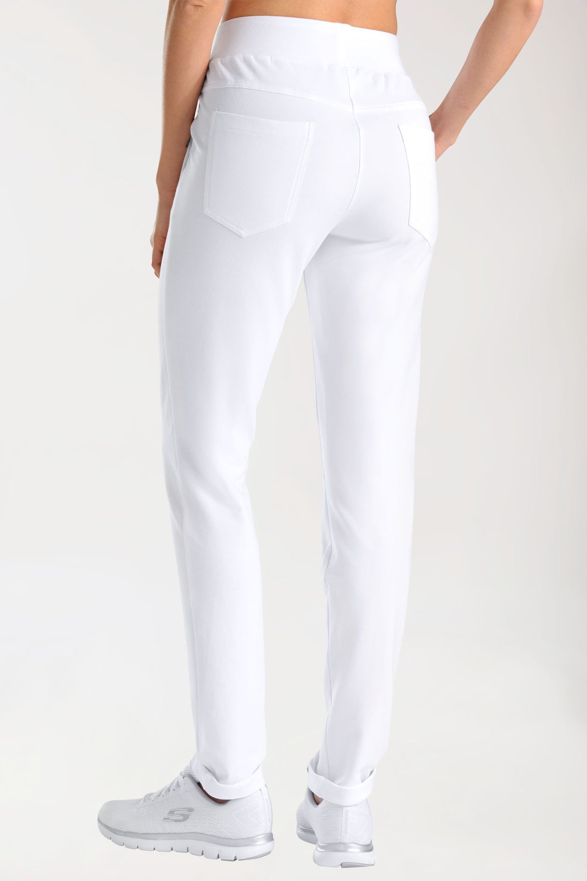 Sweathose für Damen Schlupfhose Weiß