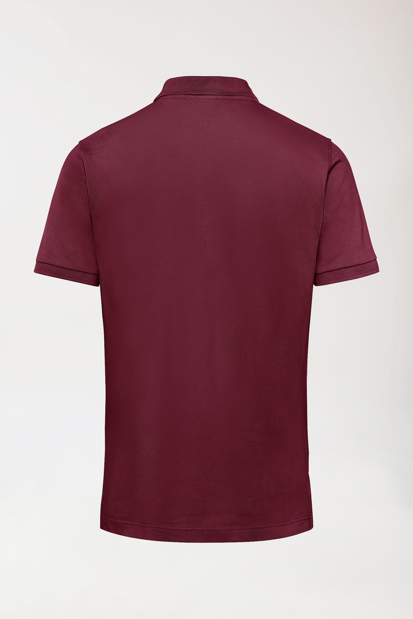 Stretch Shirt Herren - Polokragen bordeaux, Rückansicht