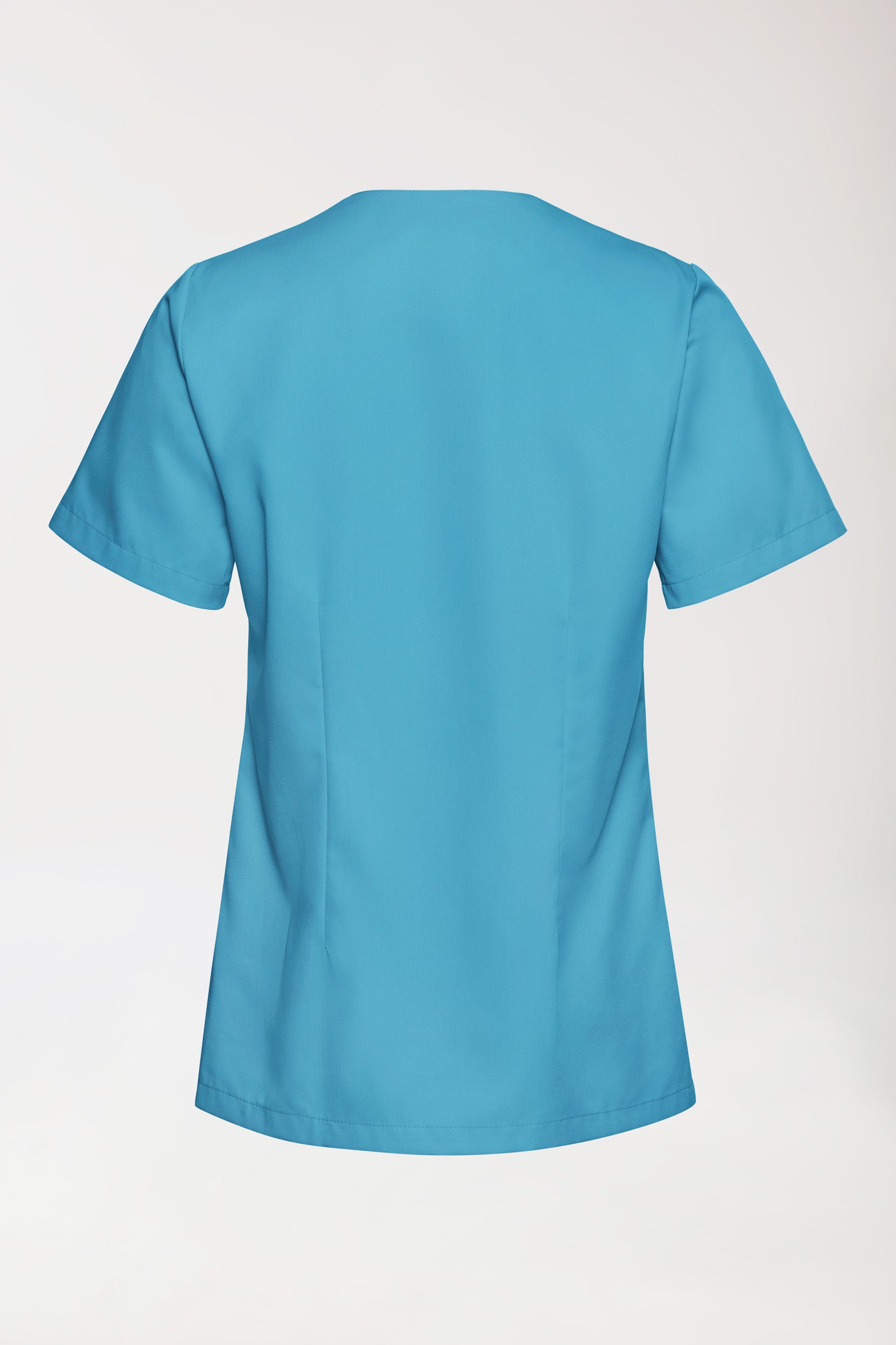 TENCEL™ Schlupfkasack Damen - V-Ausschnitt dark türkis, Rückansicht