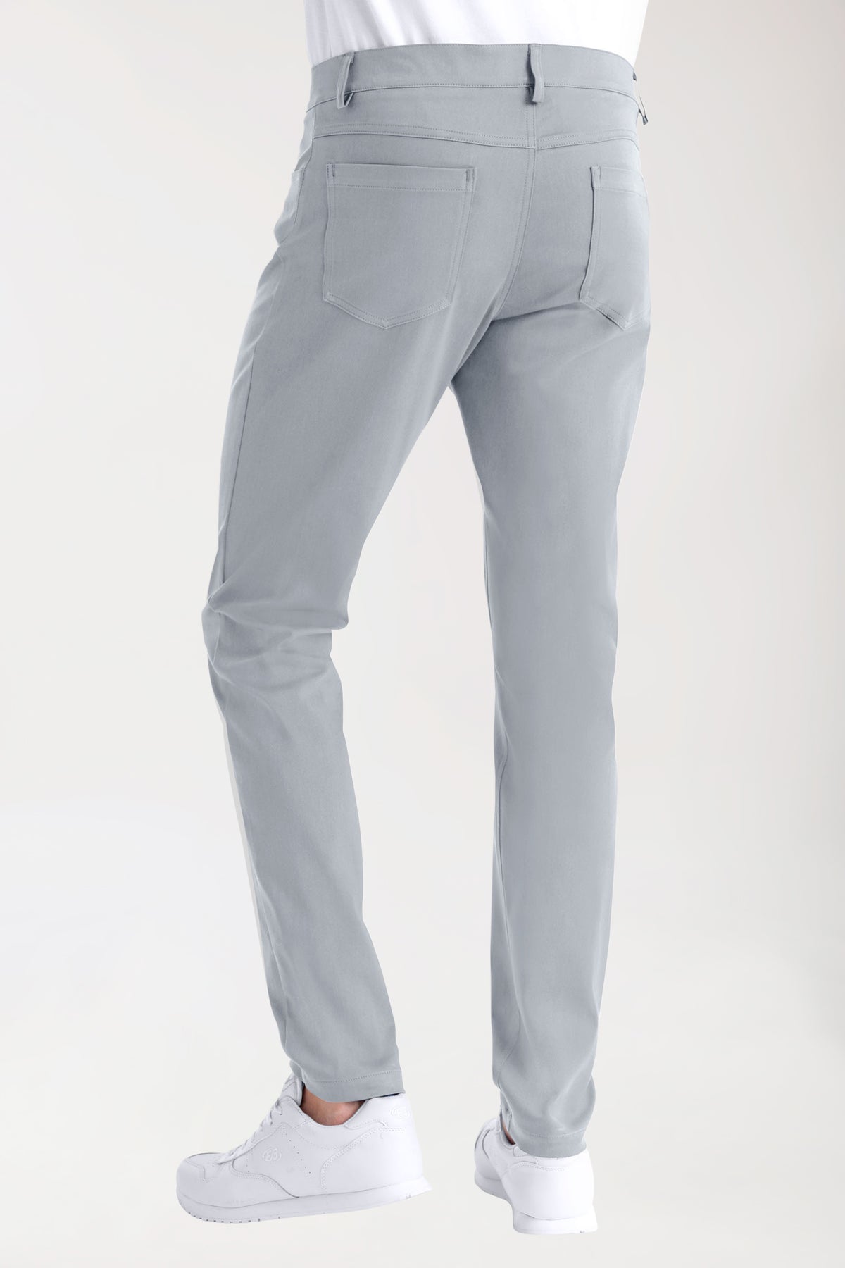 Stretch 5-Pocket Hose Herren - schlankes Bein grau
