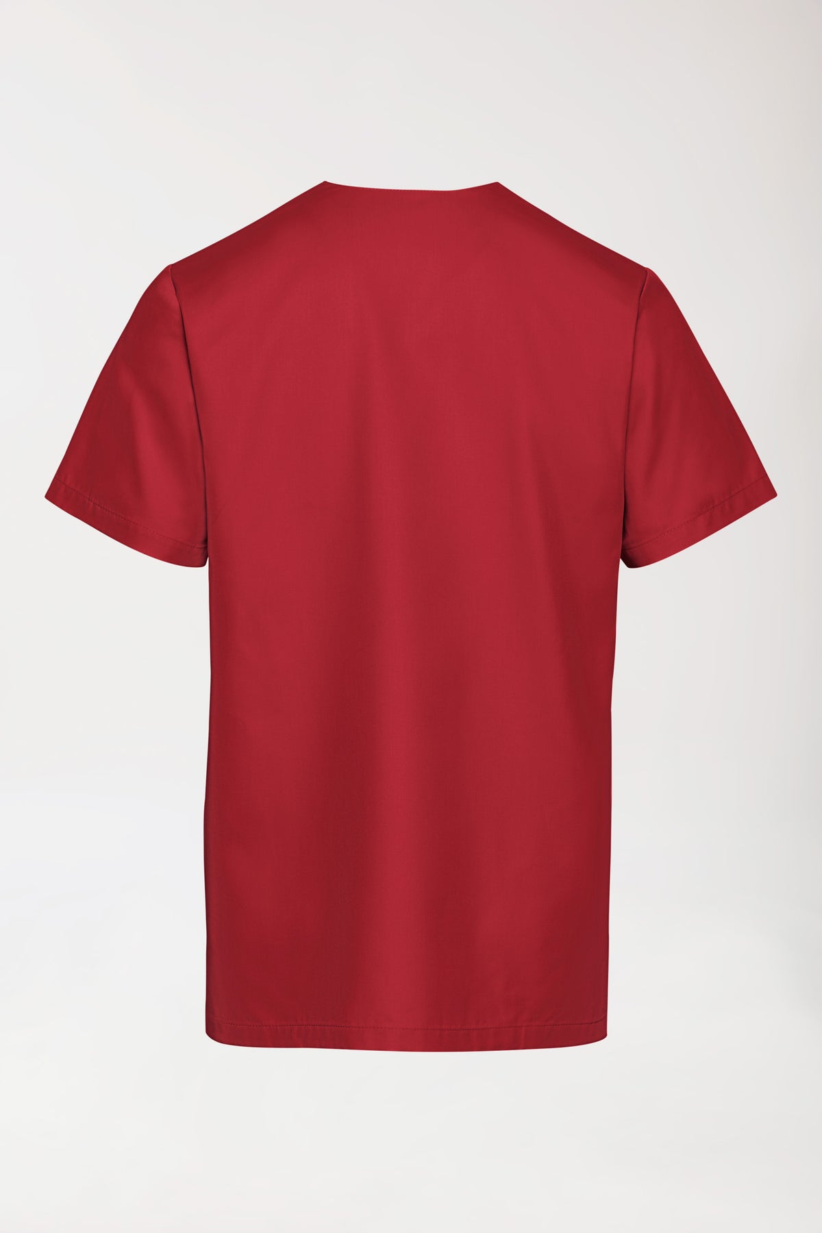 TENCEL™ Schlupfkasack Herren - V-Ausschnitt rot, Rückansicht