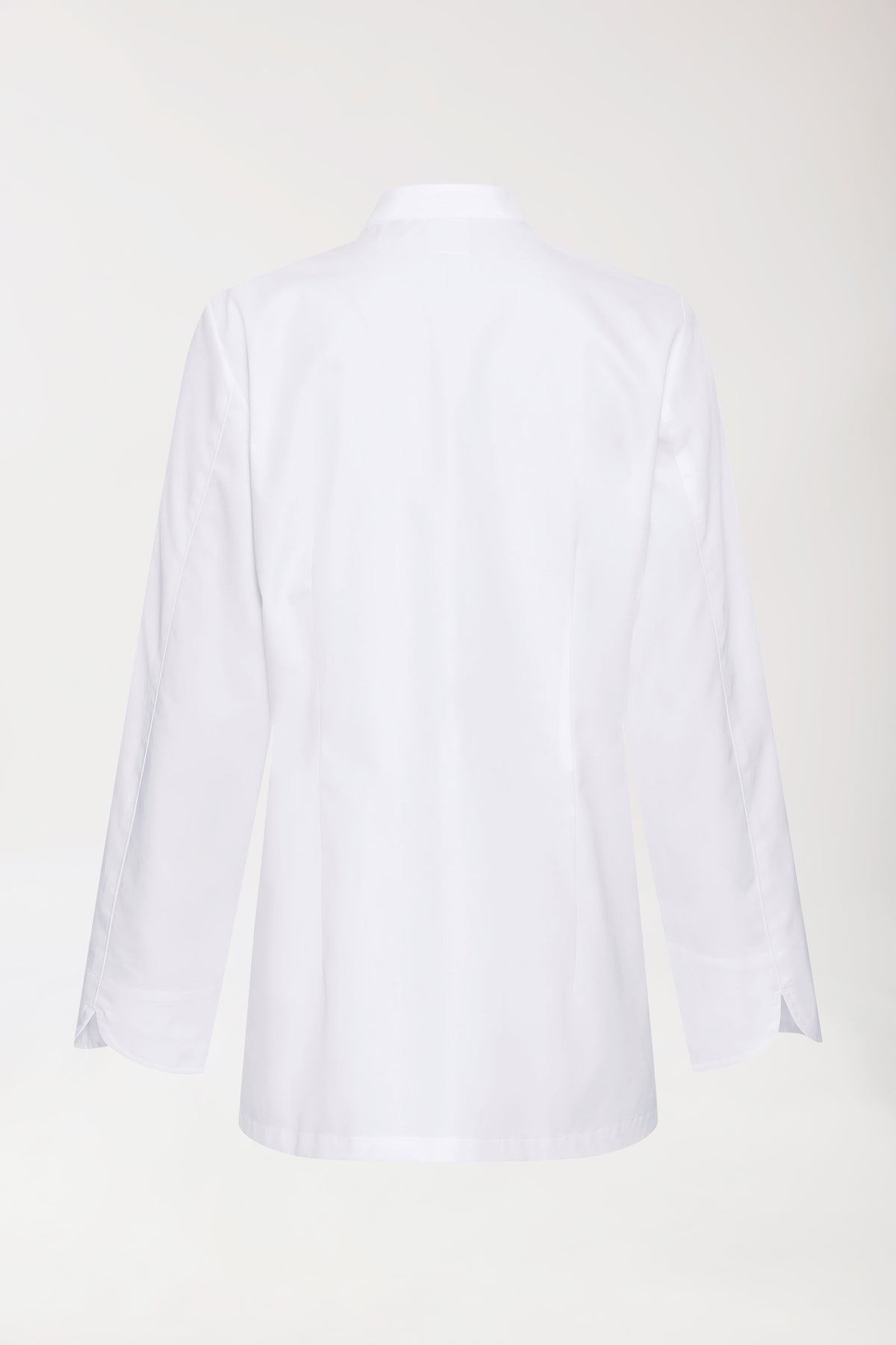 Gastro Kochjacke Damen aus Baumwolle - 1/1 Arm weiß, Rückansicht