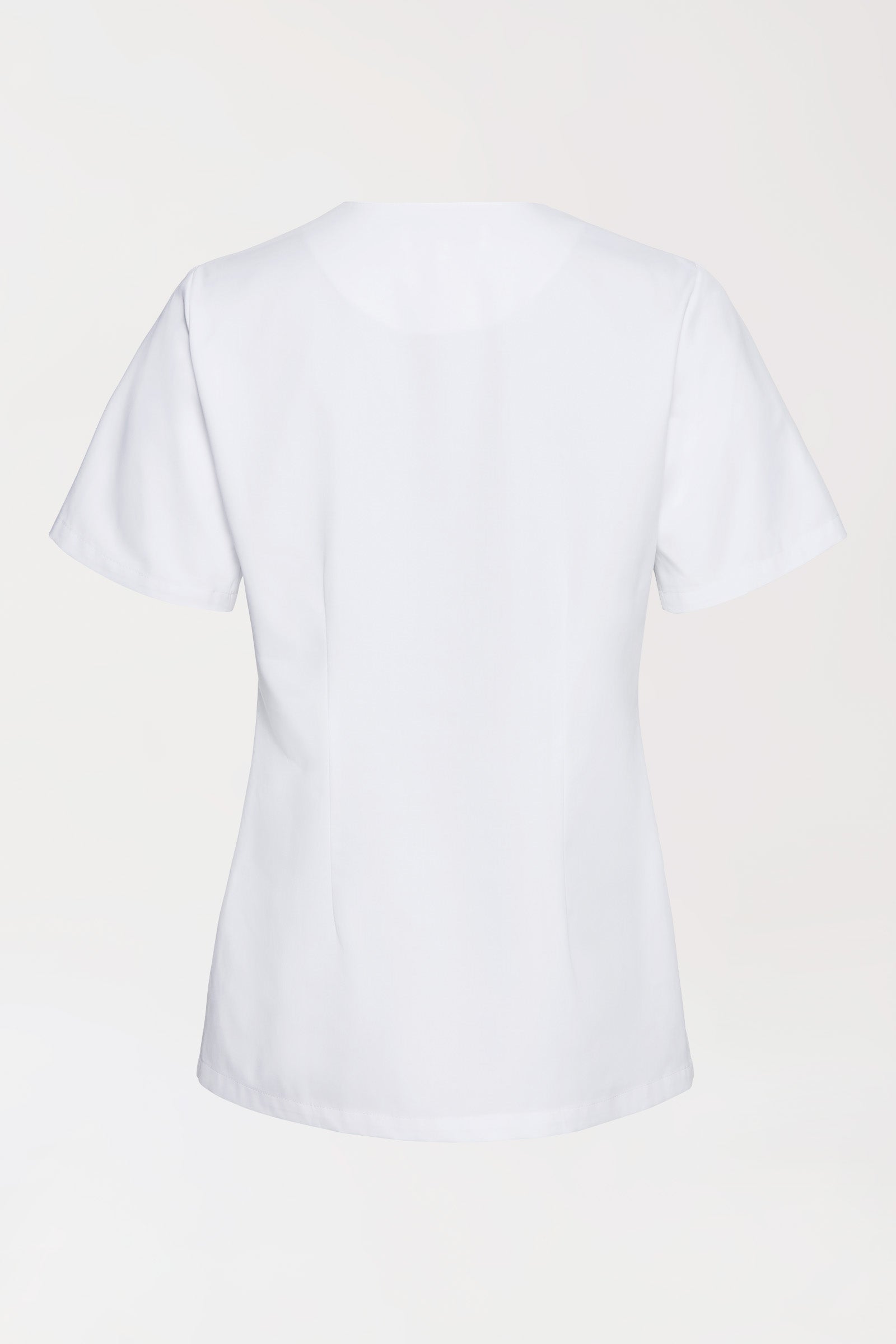 TENCEL™ Schlupfkasack Damen - V-Ausschnitt weiß, Rückansicht