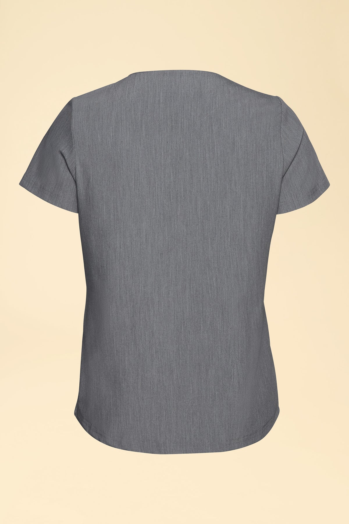 KAERE Shirt Damen - Rundhalsausschnitt grau melange, Rückansicht