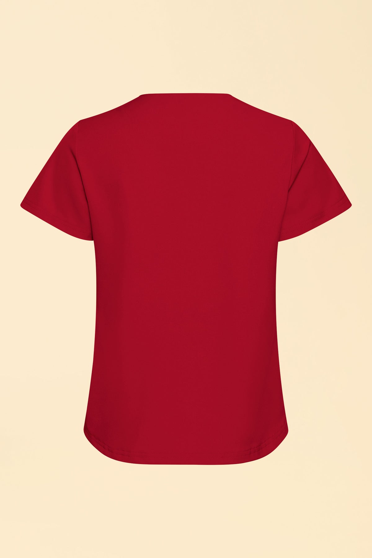 KAERE Shirt Damen - Rundhalsausschnitt rot, Rückansicht