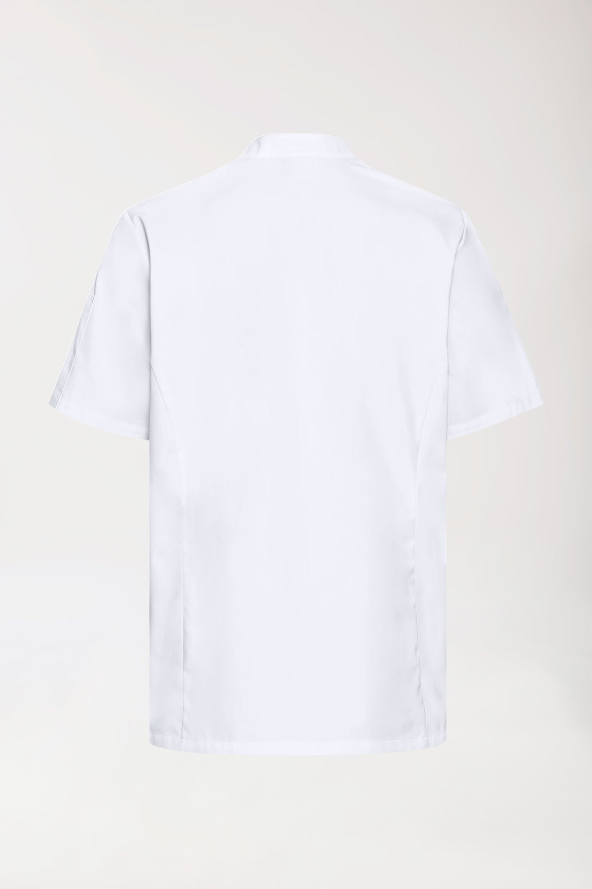 Gastro Kochjacke Herren - Druckknopfleiste - 1/2 Arm weiß, Rückansicht