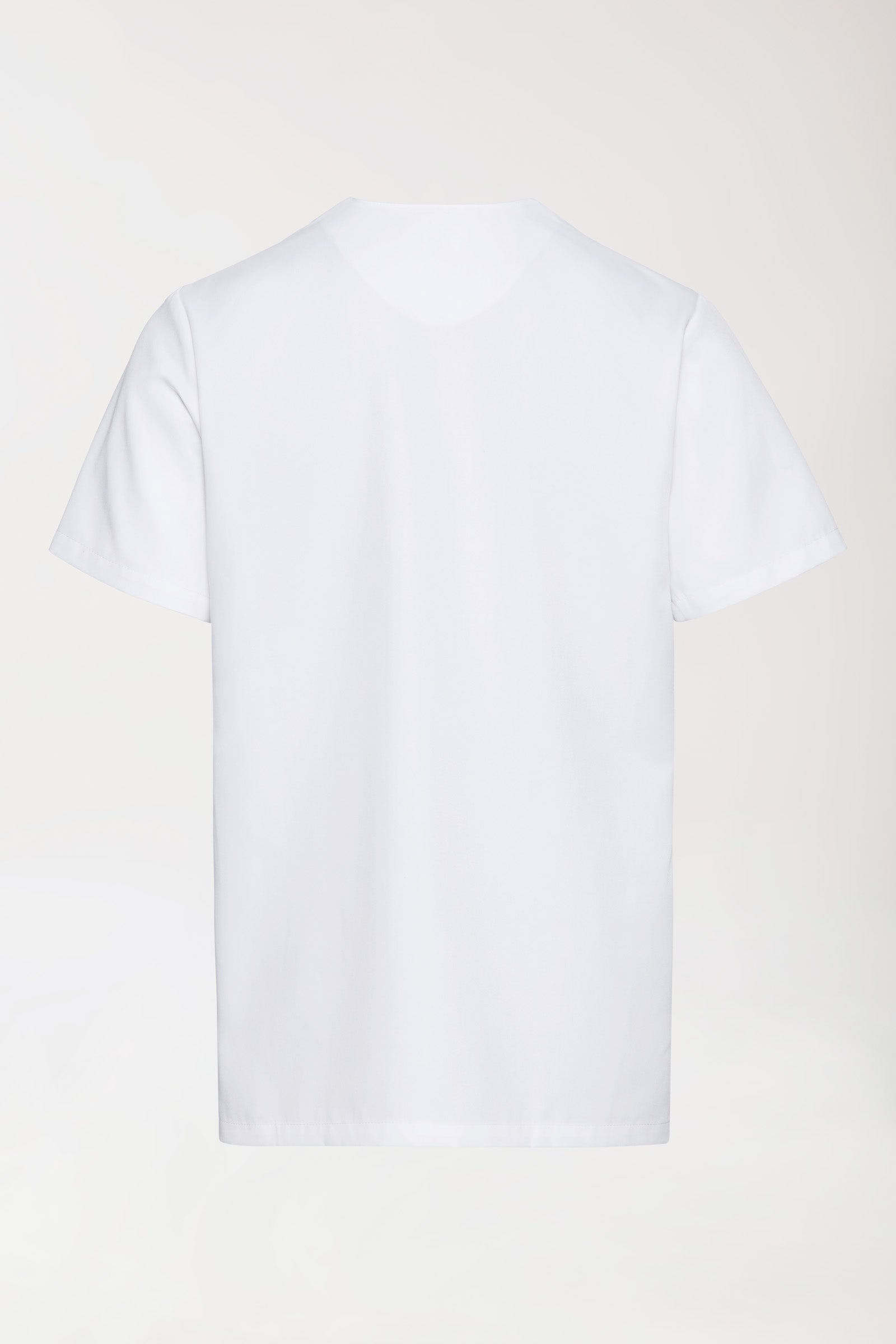 TENCEL™ Schlupfkasack Herren - V-Ausschnitt weiß, Rückansicht