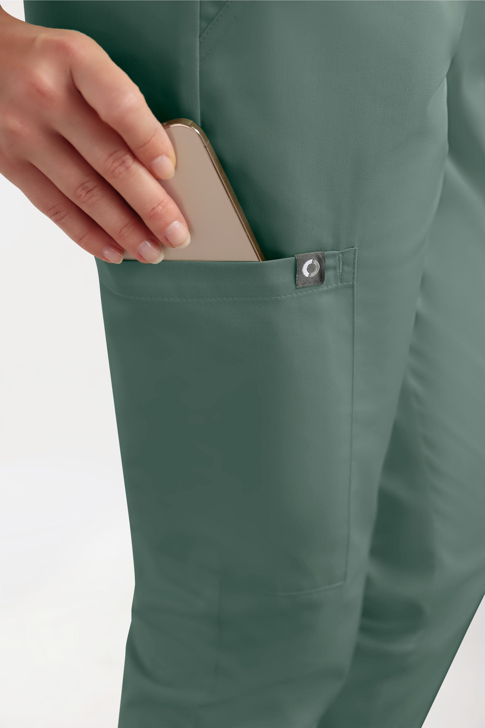 GREEN Stretch Hose Damen - Jogpants Style dunkelgrün