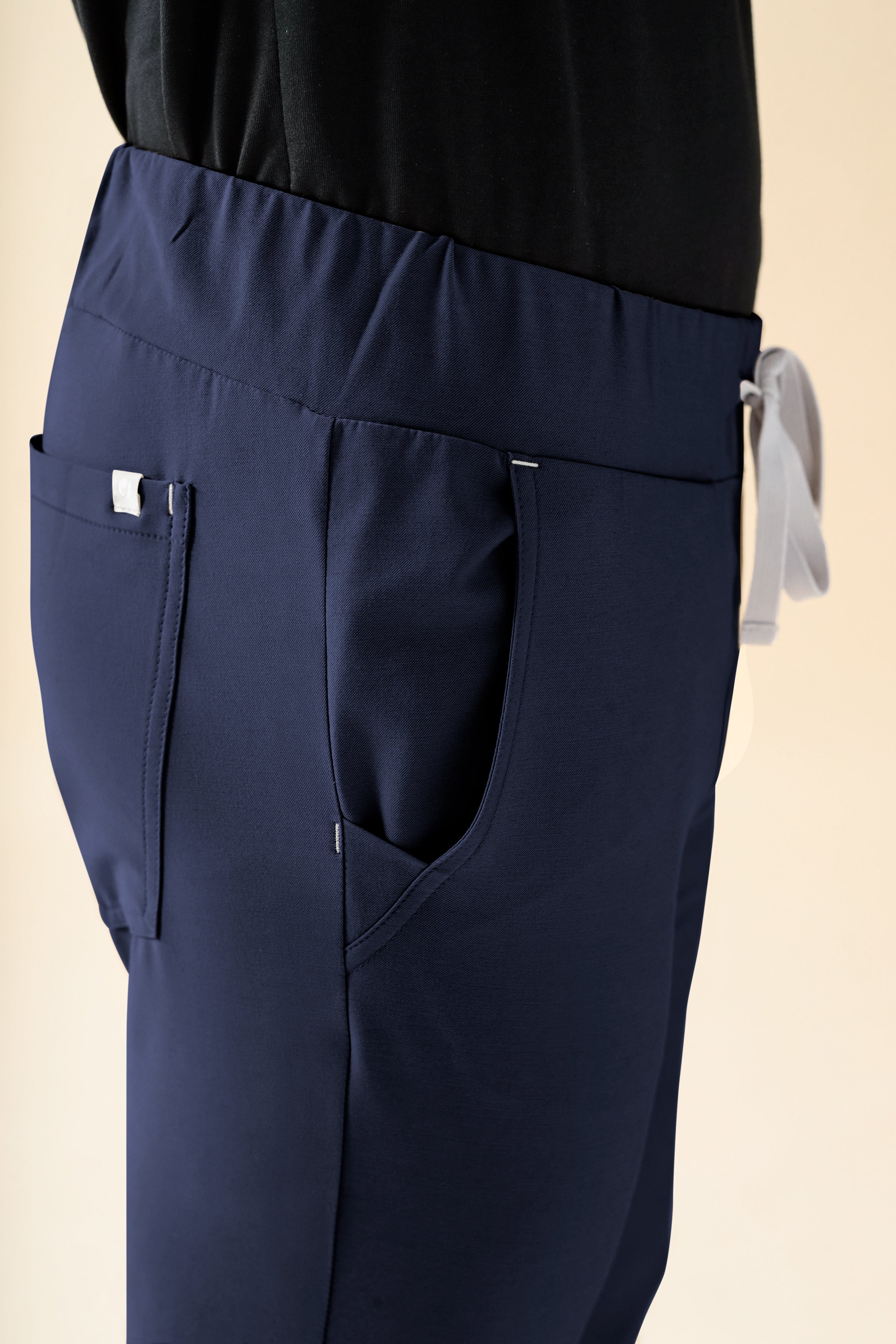 KAERE Hose Herren - Saumbündchen ohne Beintaschen navy