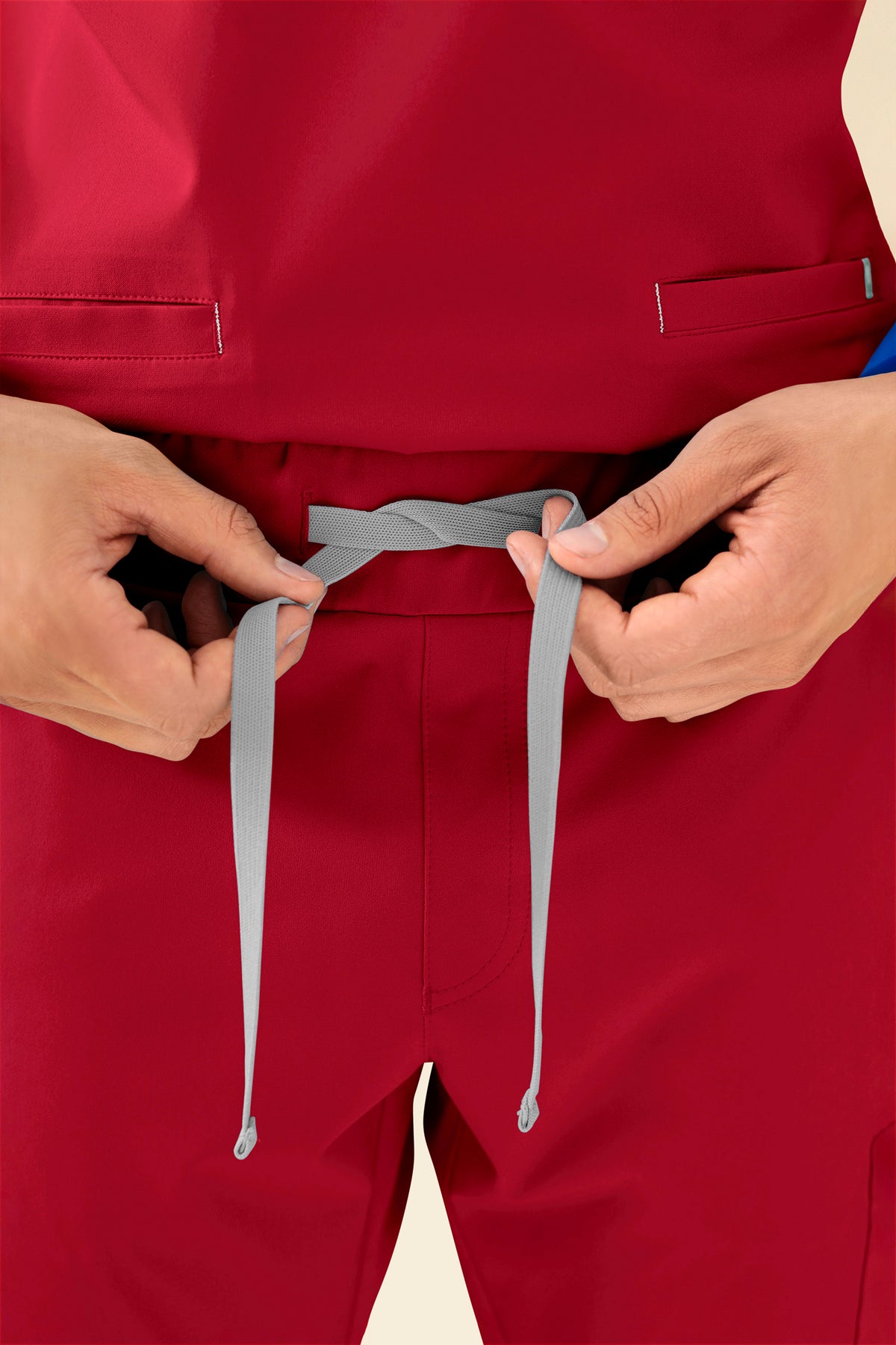 KAERE Hose Herren - gerader Saum Kurzgr. mit Beintaschen rot