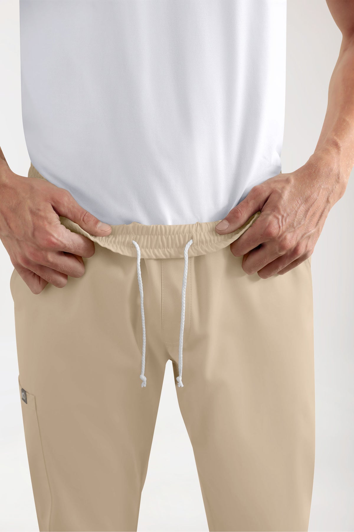 GREEN Stretch Hose Herren - Jogpants Style sand