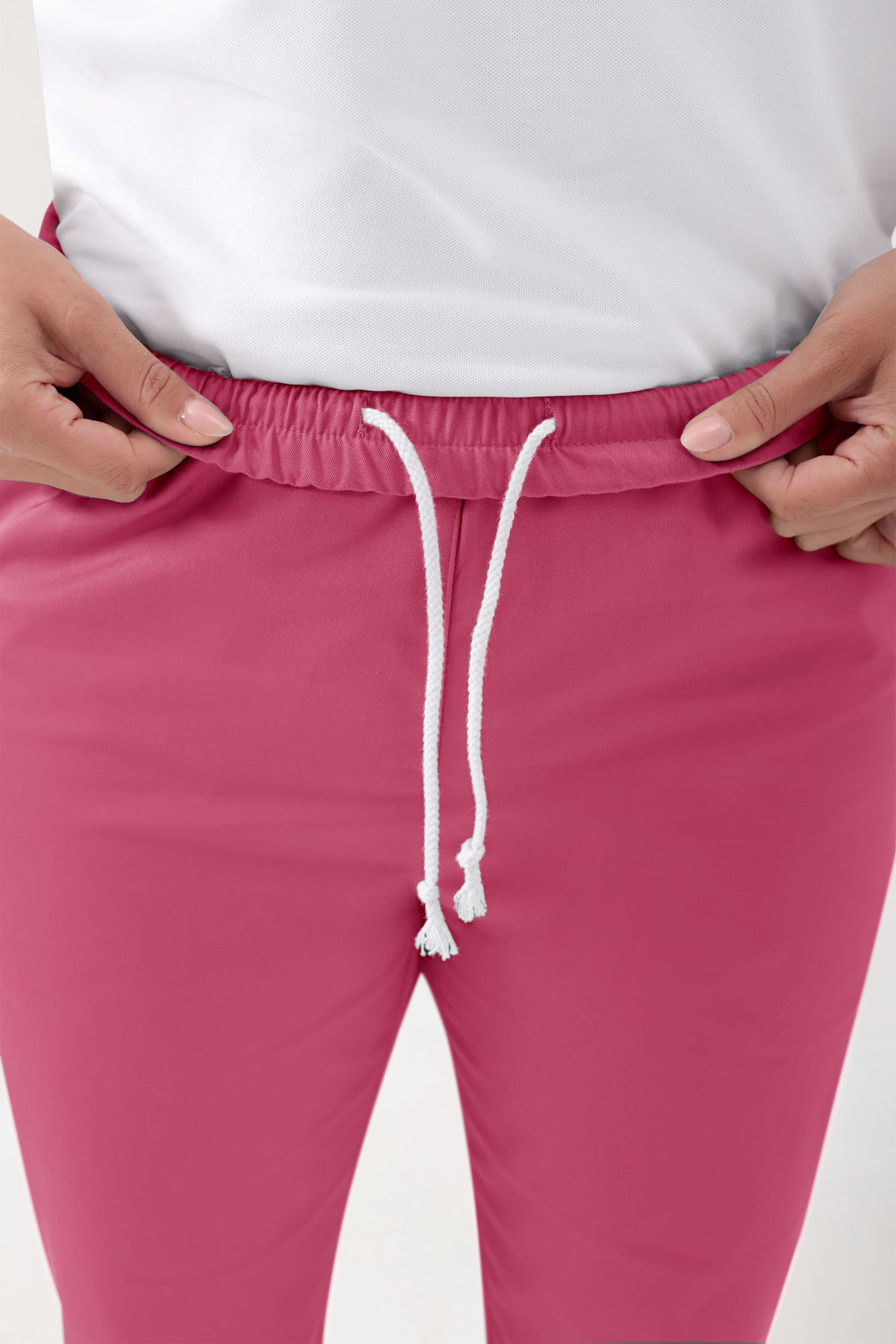 GREEN Stretch Hose Unisex - Rundumgummibund rosenholz