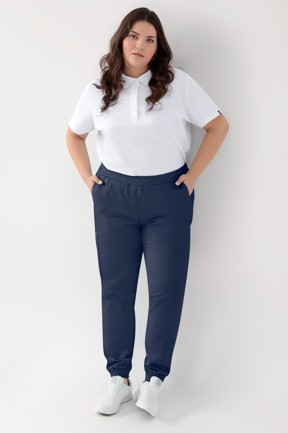 GREEN Stretch Hose Damen - Jogpants Style navy
