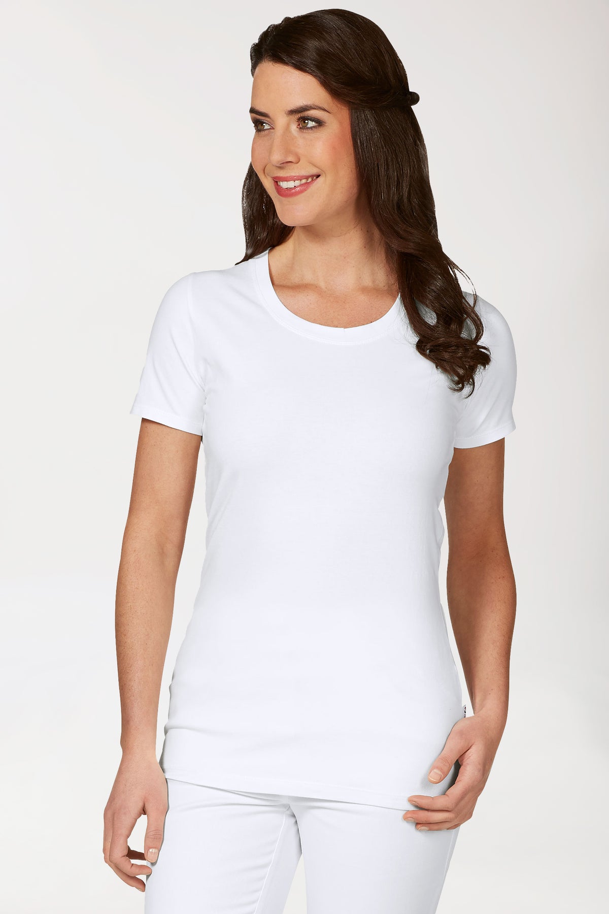 CORE Shirt Damen - Rundhals weiß