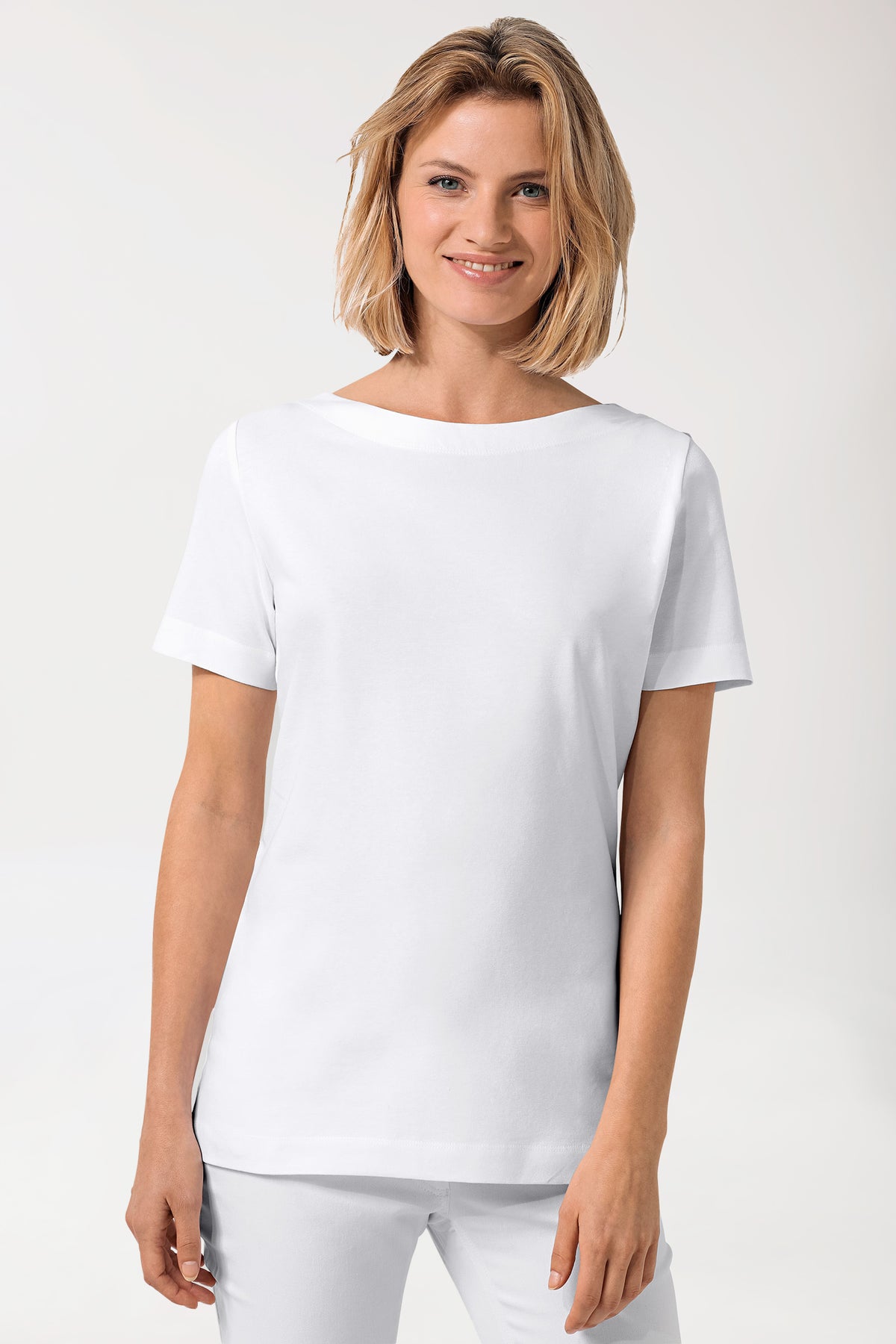 Shirt Damen - 1/2 Arm weiß, Vorderansicht