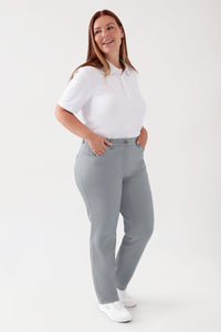 COMFY FLEX 5-Pocket Hose Damen - gerades Bein grau