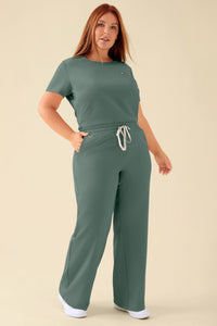 KAERE Hose Damen - weites Bein dunkelgrün