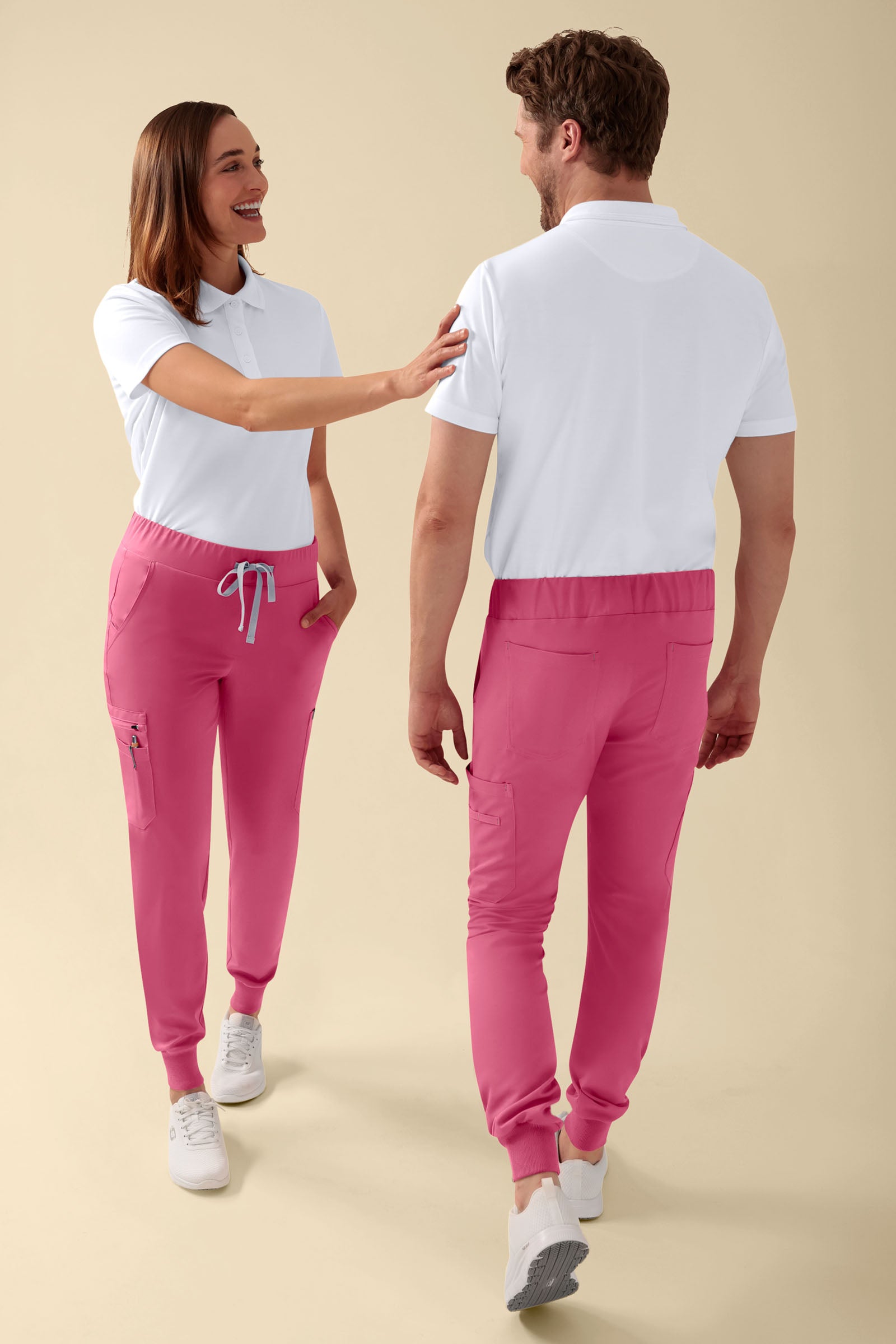 KAERE Hose Damen - Saumbündchen mit Beintaschen rosenholz, Vorderansicht