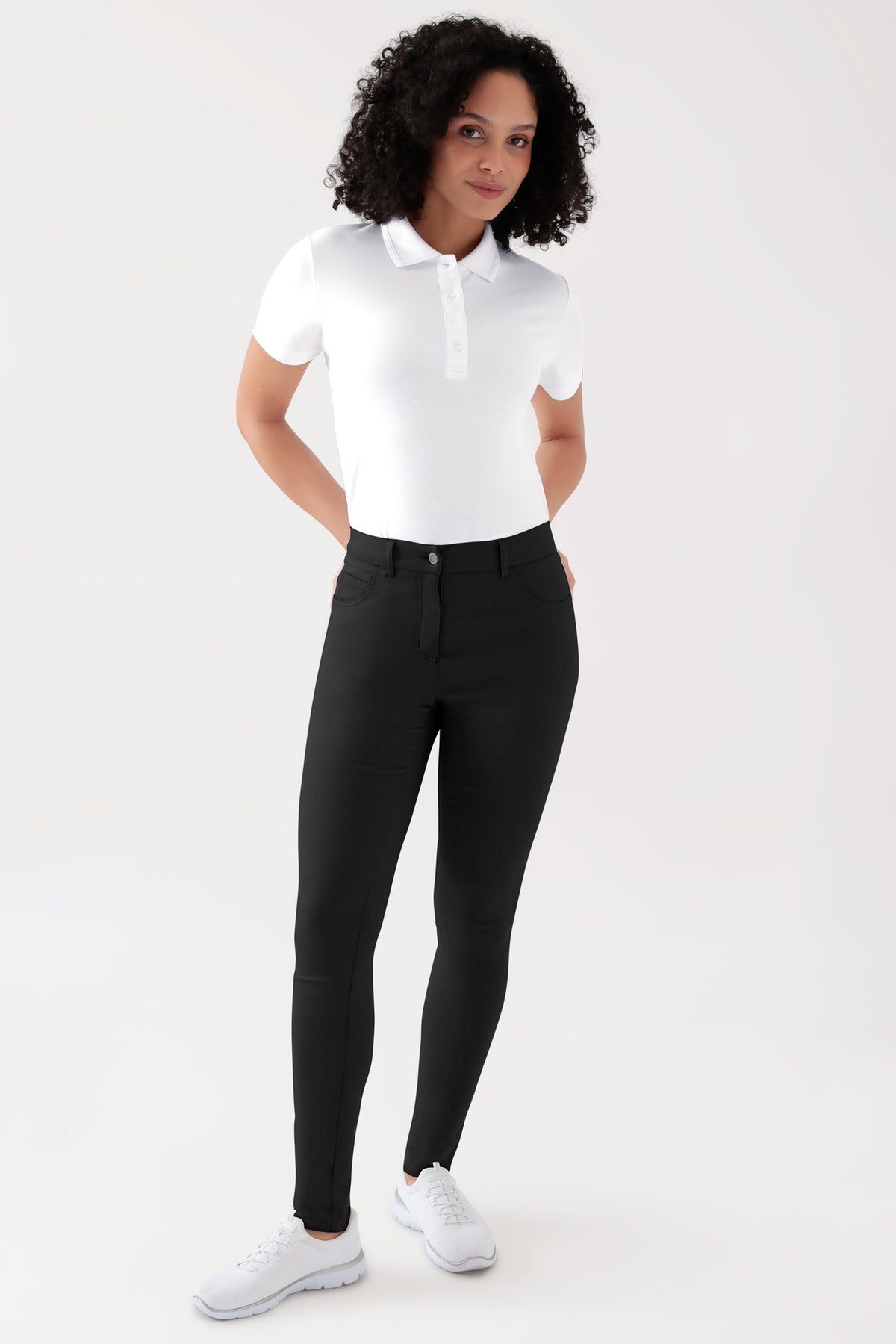 COMFY FLEX 5-Pocket Hose Damen - schlankes Bein schwarz