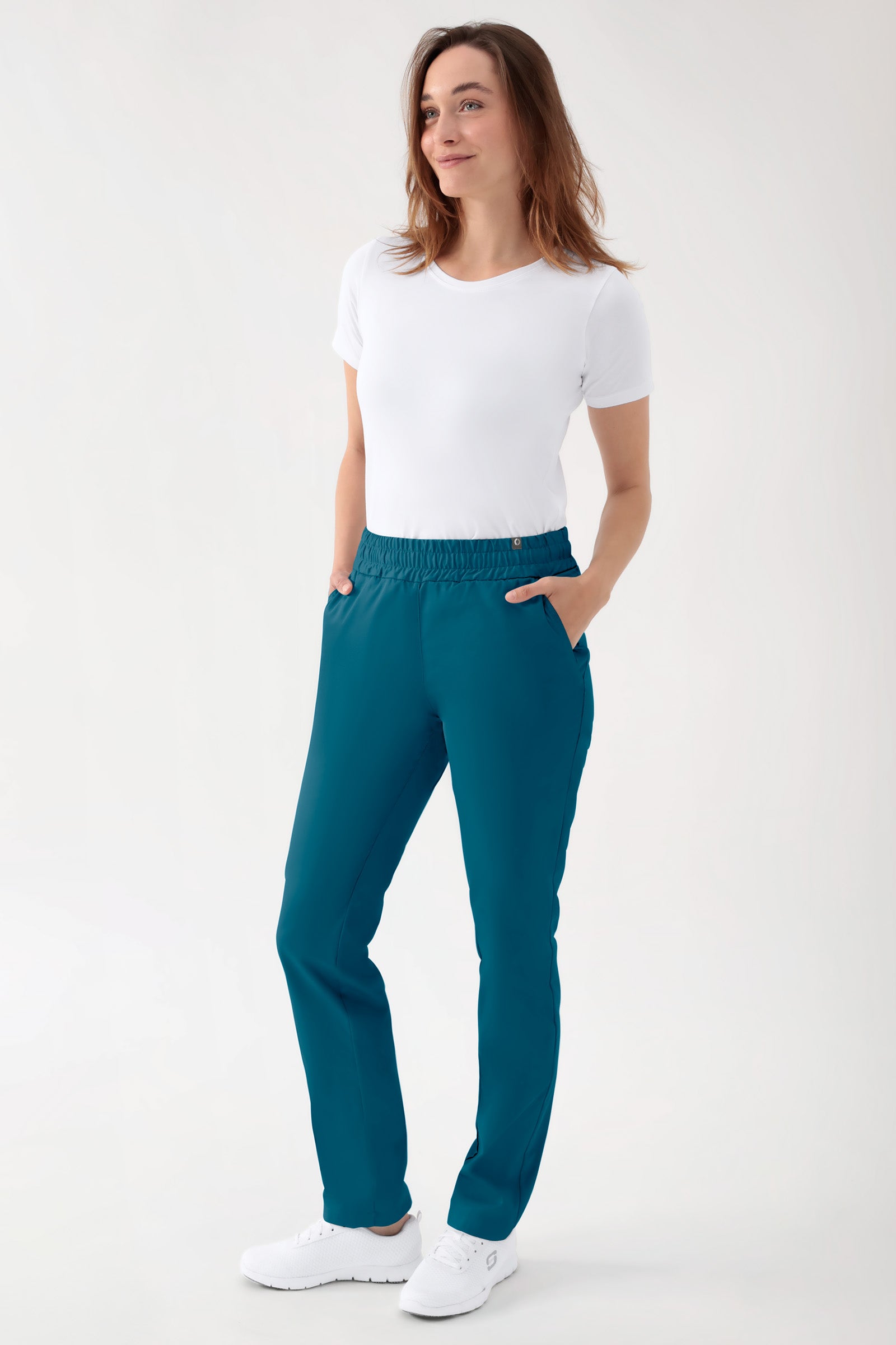 CORE Hose Unisex - hoher Bund petrol, Vorderansicht