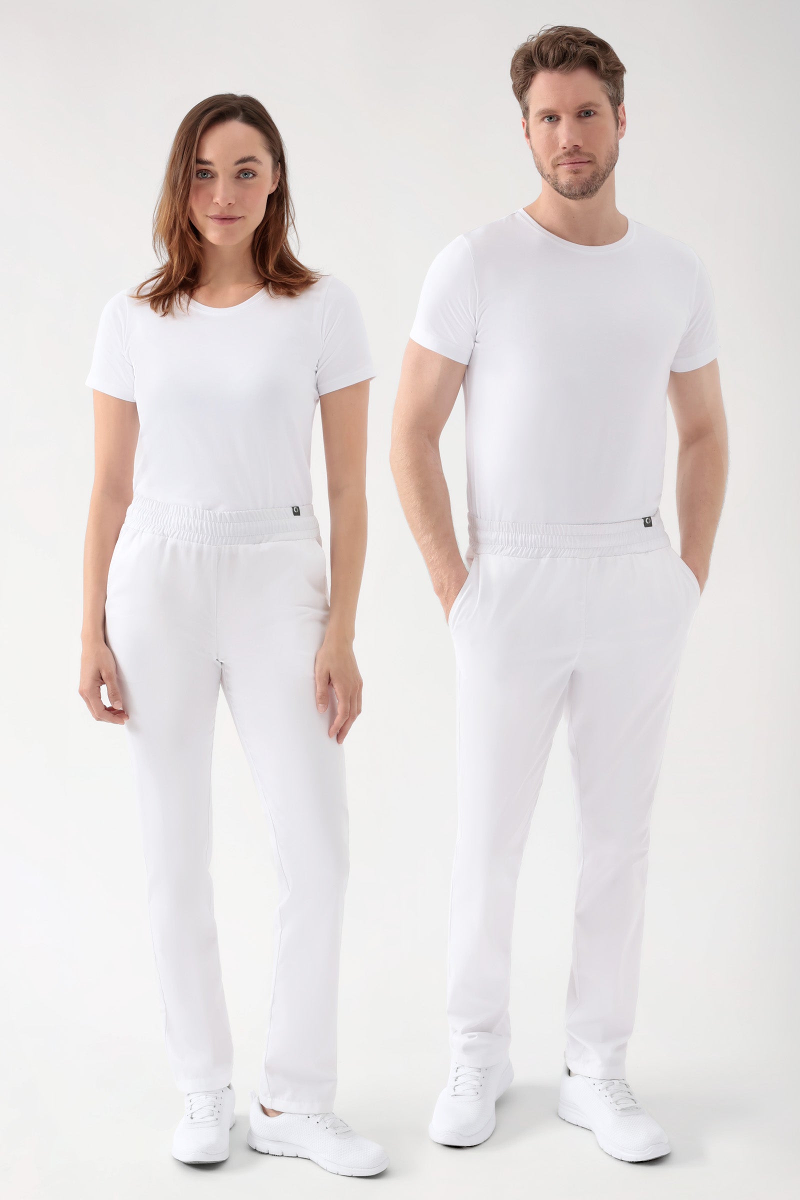 CORE Hose Unisex - hoher Bund weiß, Vorderansicht