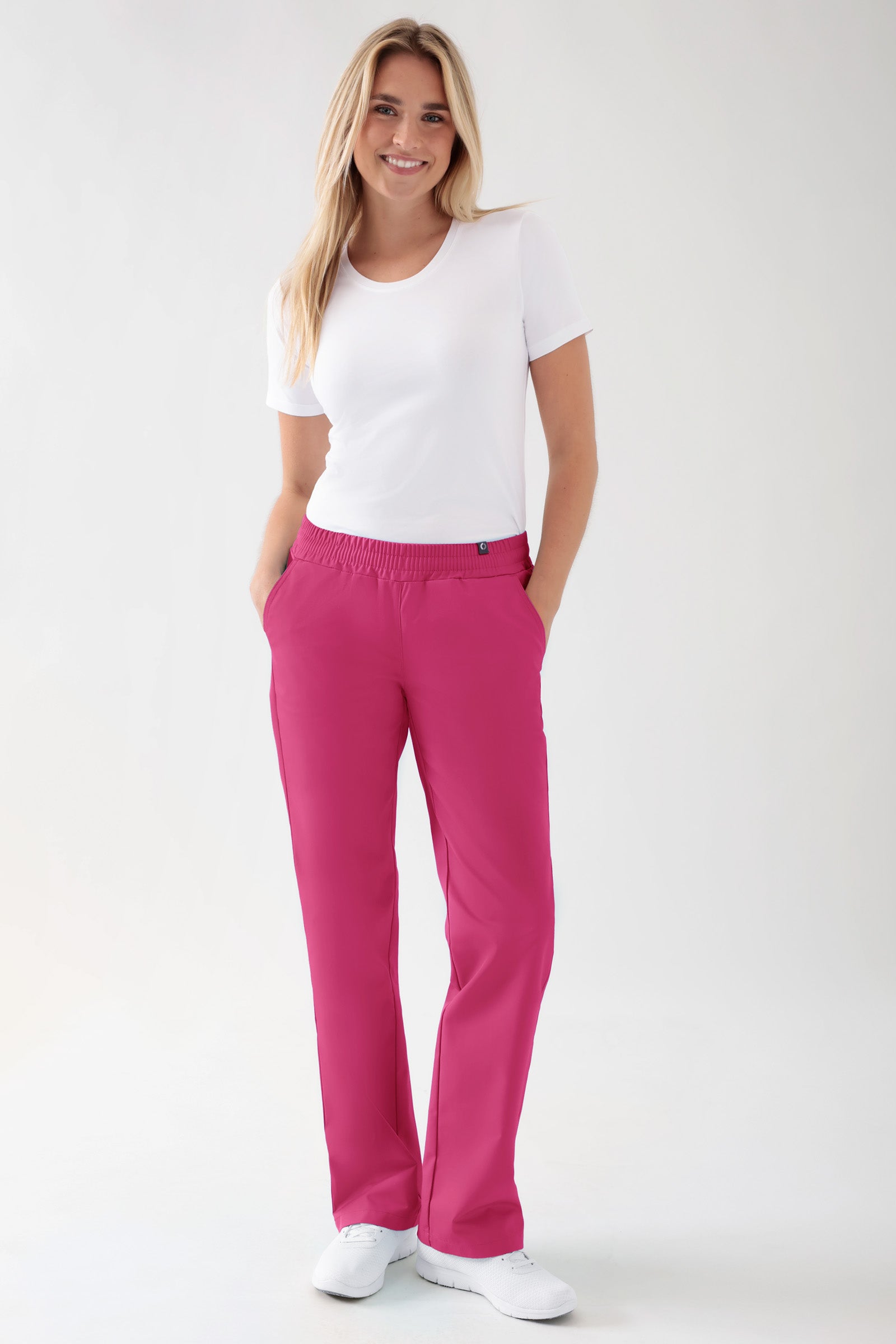 JUST STRONG Hose Damen - Gummibund pink, Vorderansicht