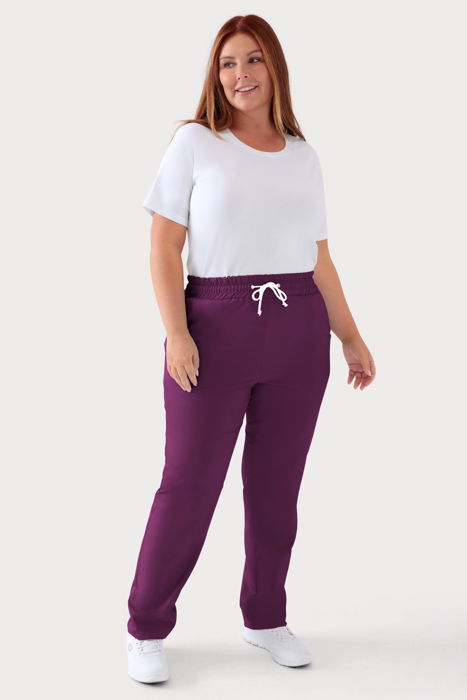 TENCEL™ Hose Unisex - Rundumgummibund black berry, Vorderansicht