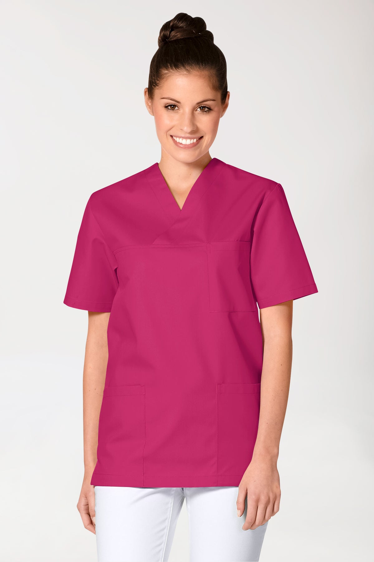 JUST STRONG Schlupfkasack Unisex - V-Ausschnitt pink