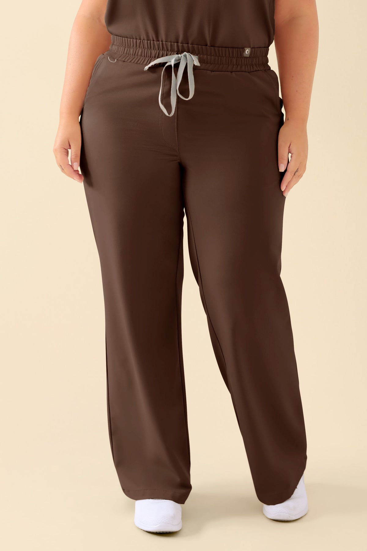 KAERE Hose Damen - weites Bein coffee, Vorderansicht
