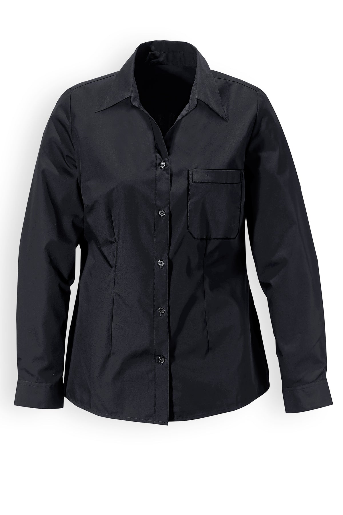 Bluse Schwarz Abgerundeter Saum