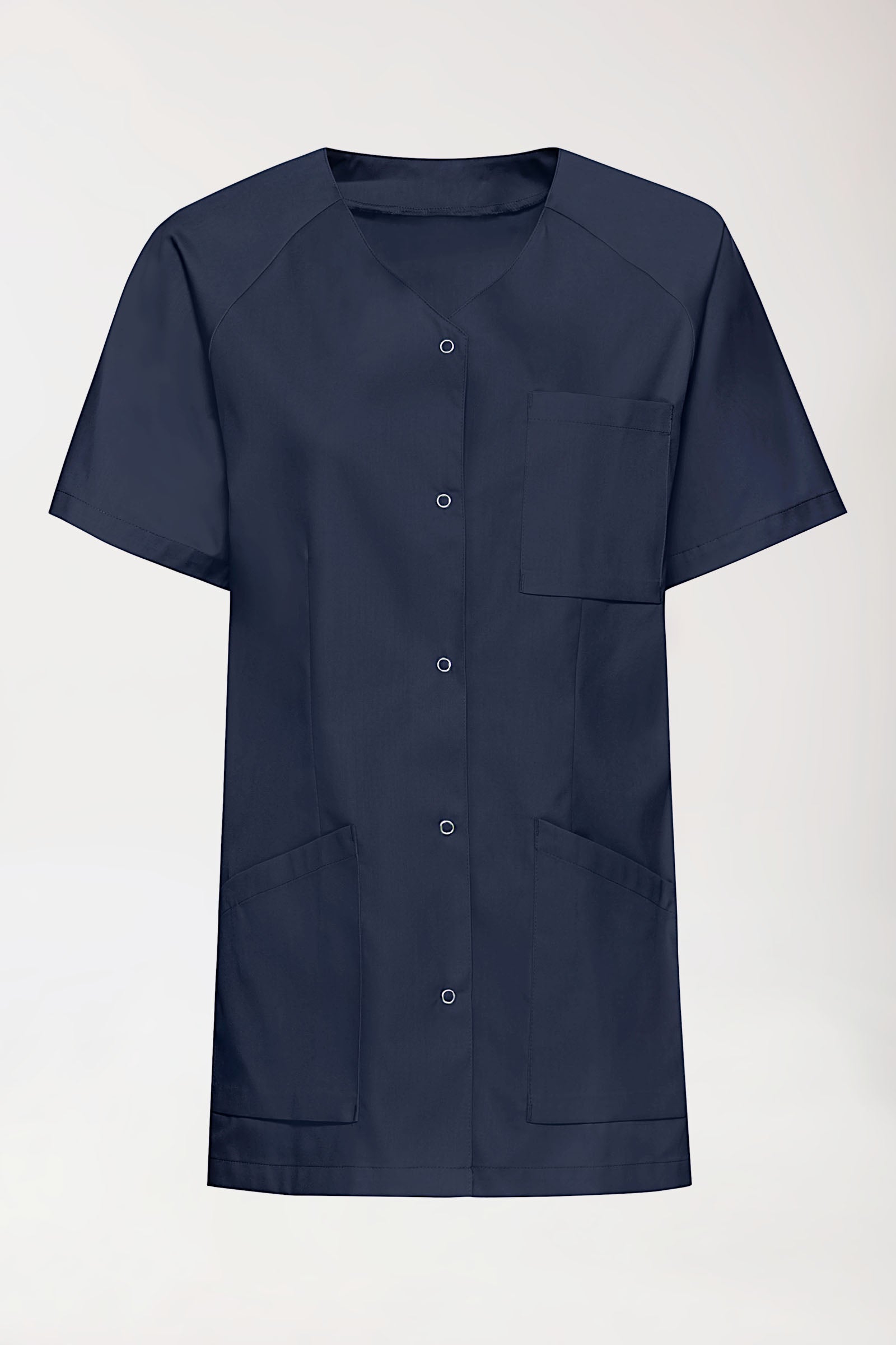 DER Kasack-Kasack Damen - durchgeknöpft navy, Vorderansicht