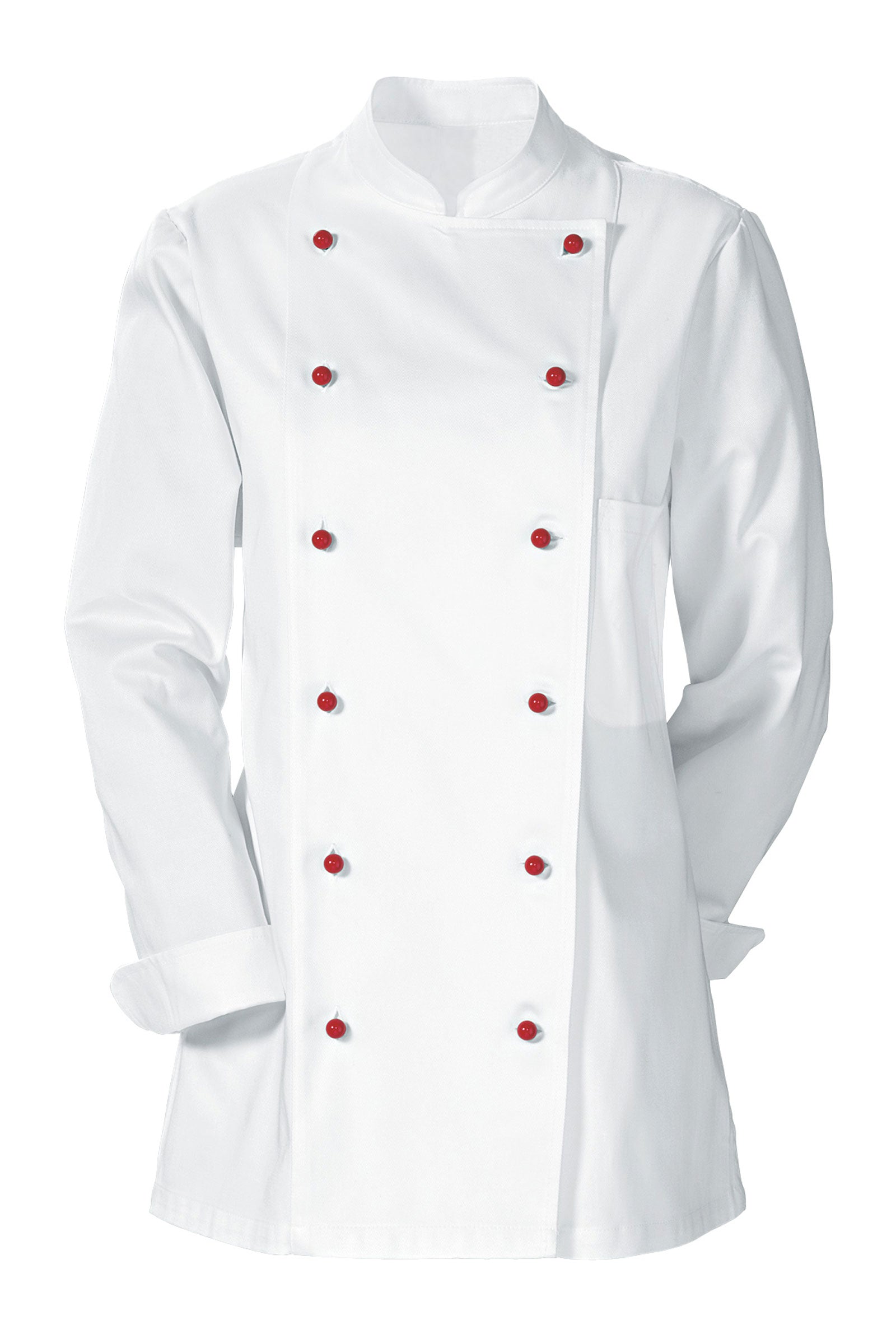 Damenkochjacke Weiß 100% Baumwolle