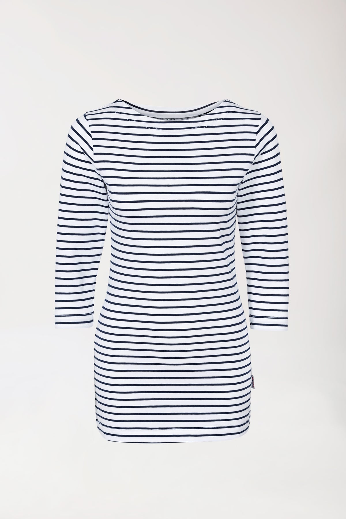 Longshirt Damen - 3/4 Arm weiß/navy