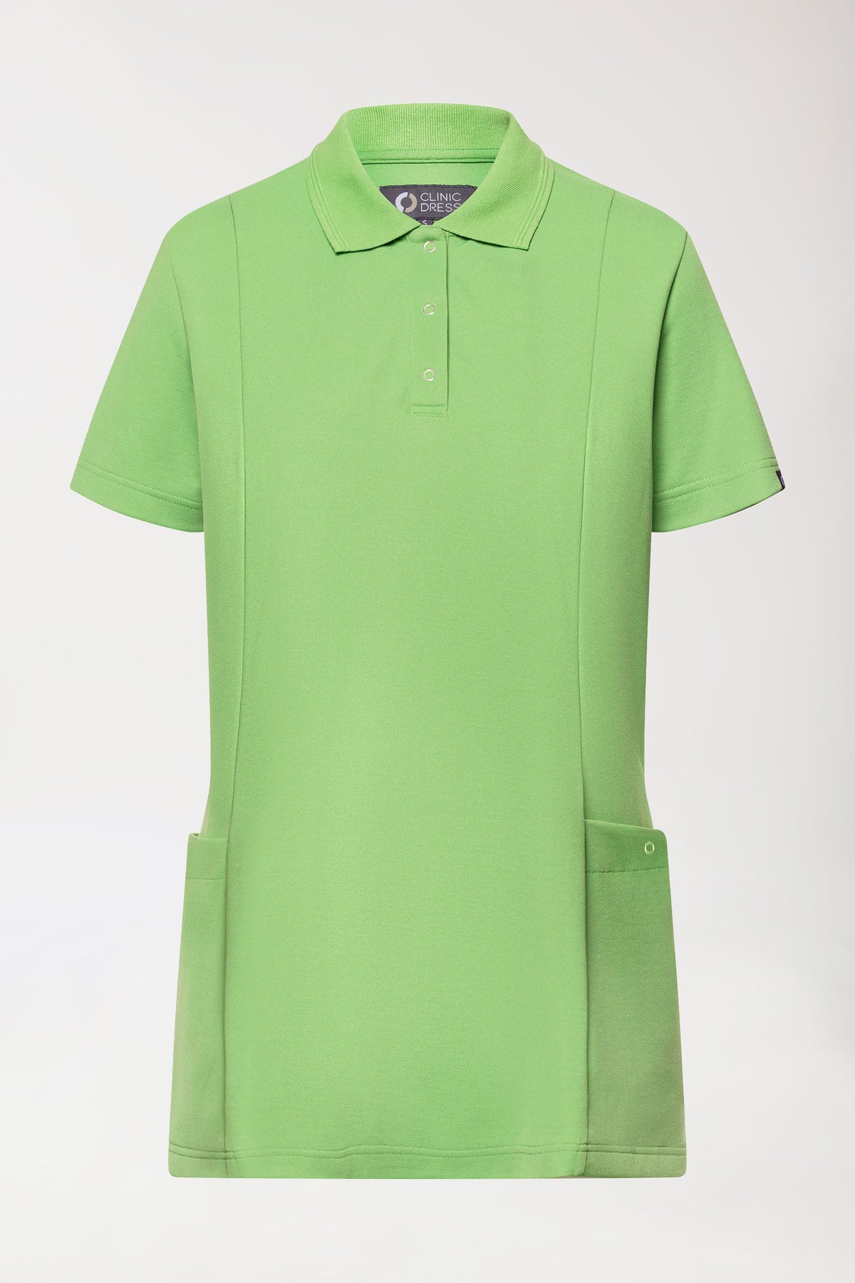 COMFY FLEX Stretch Schlupfkasack Damen - Polokragen apfelgrün