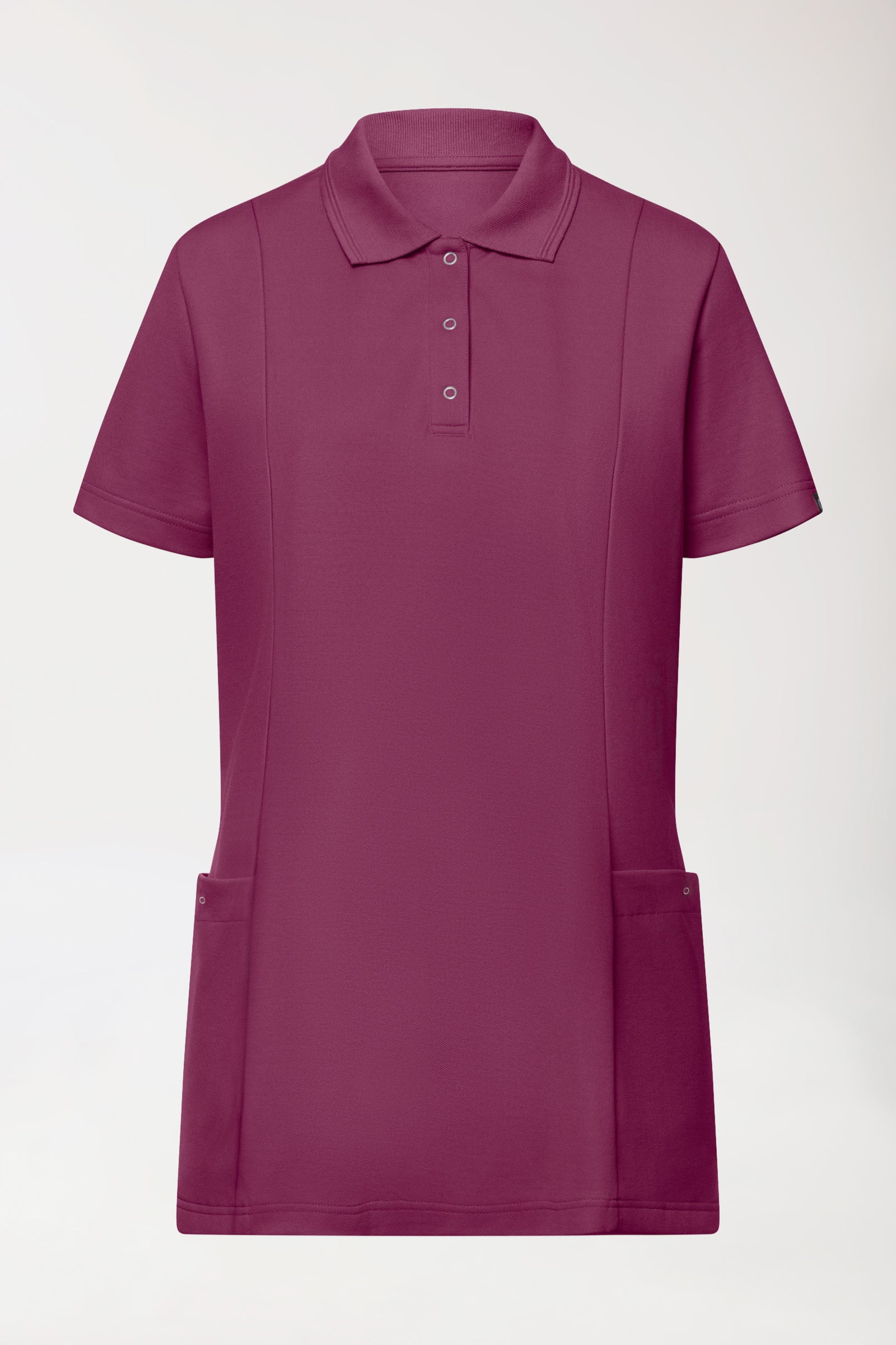 COMFY FLEX Stretch Schlupfkasack Damen - Polokragen berry, Vorderansicht