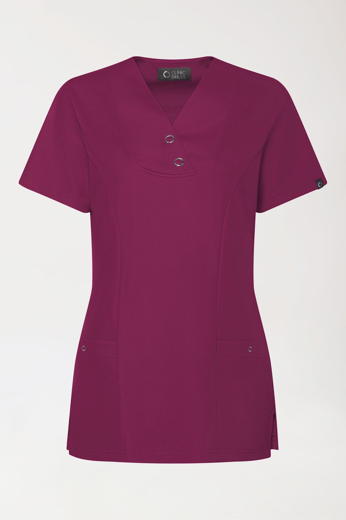 COMFY FLEX Stretch Schlupfkasack Damen - mit Druckknöpfen berry