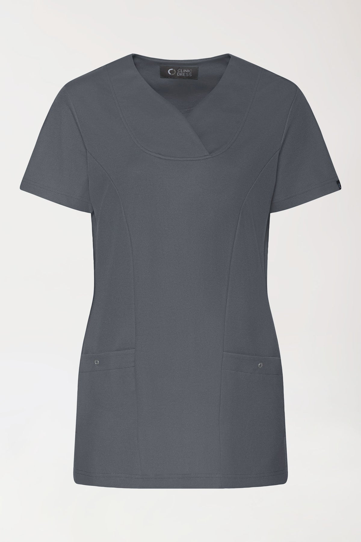 COMFY FLEX Stretch Schlupfkasack Damen - Herzausschnitt steingrau